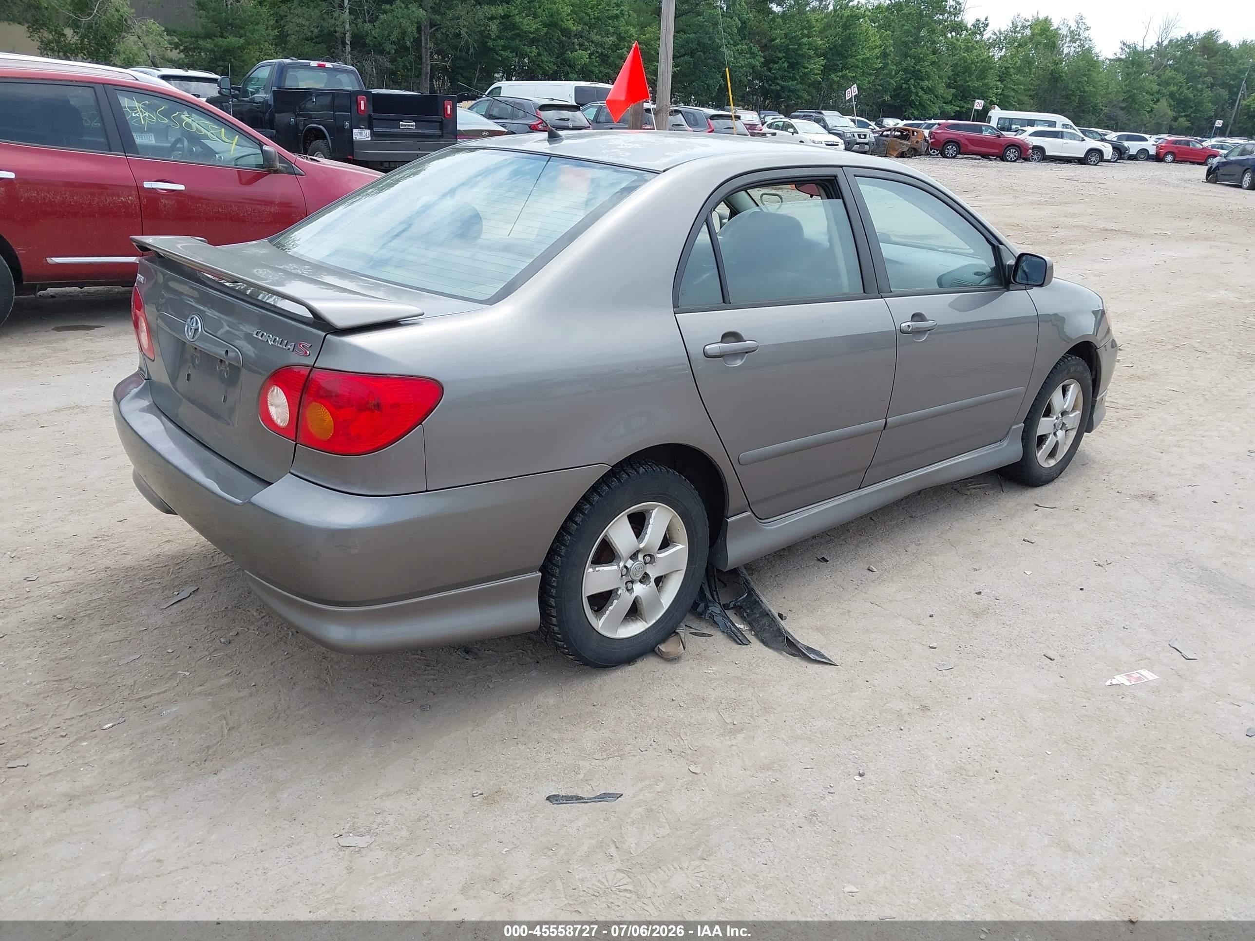 2004 Toyota Corolla S Серый vin: 2T1BR32E94C308093