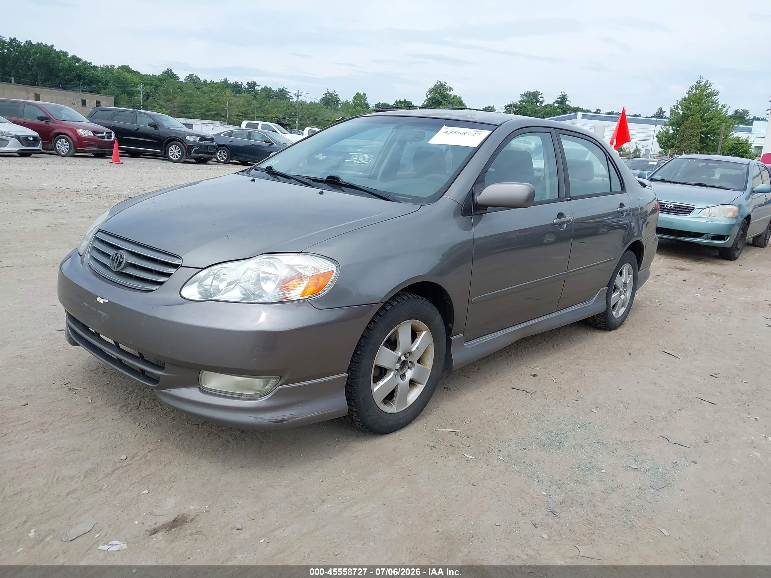 2004 Toyota Corolla S Серый vin: 2T1BR32E94C308093