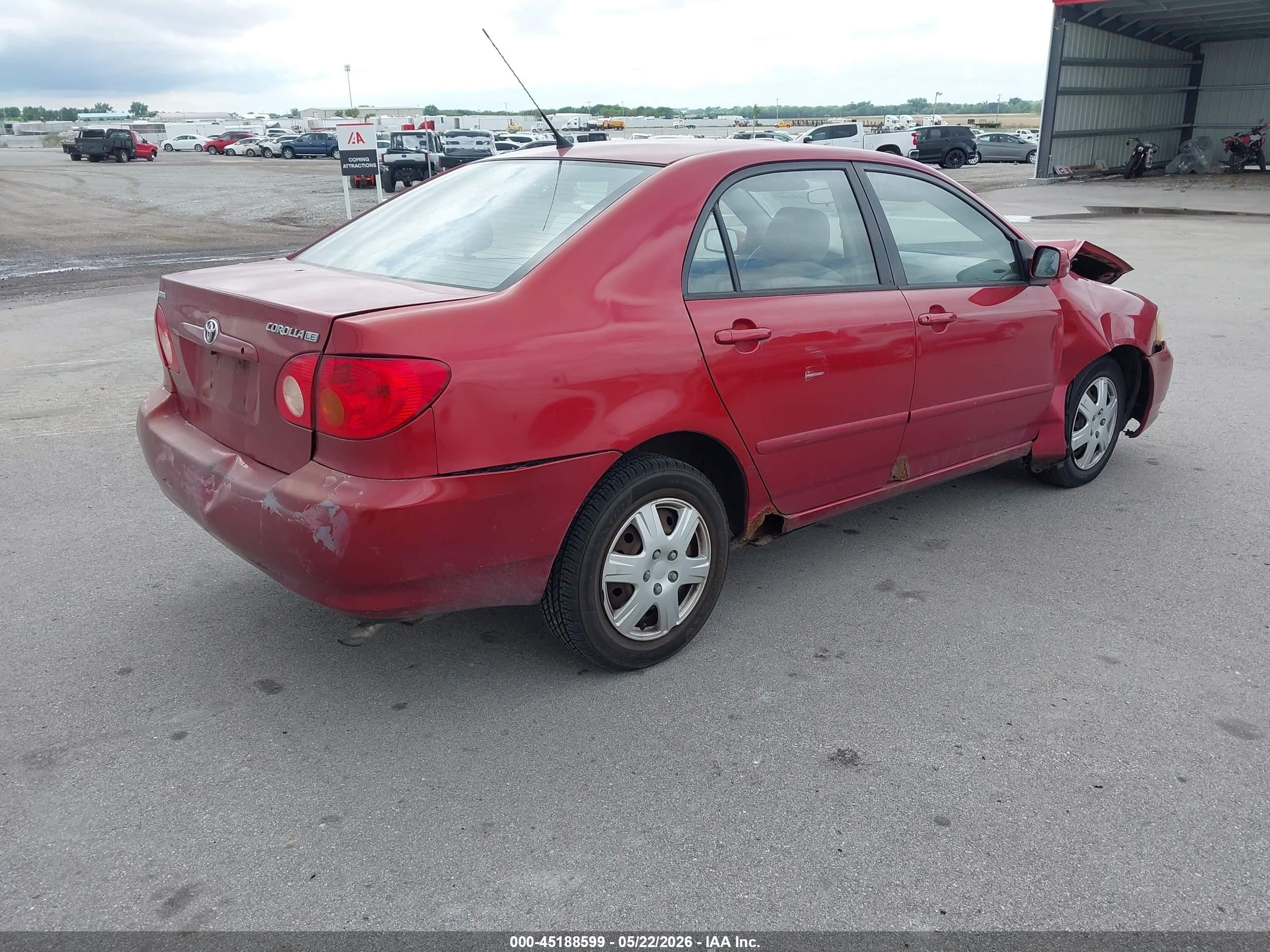 2004 Toyota Corolla Le Красный vin: 2T1BR32E94C315819