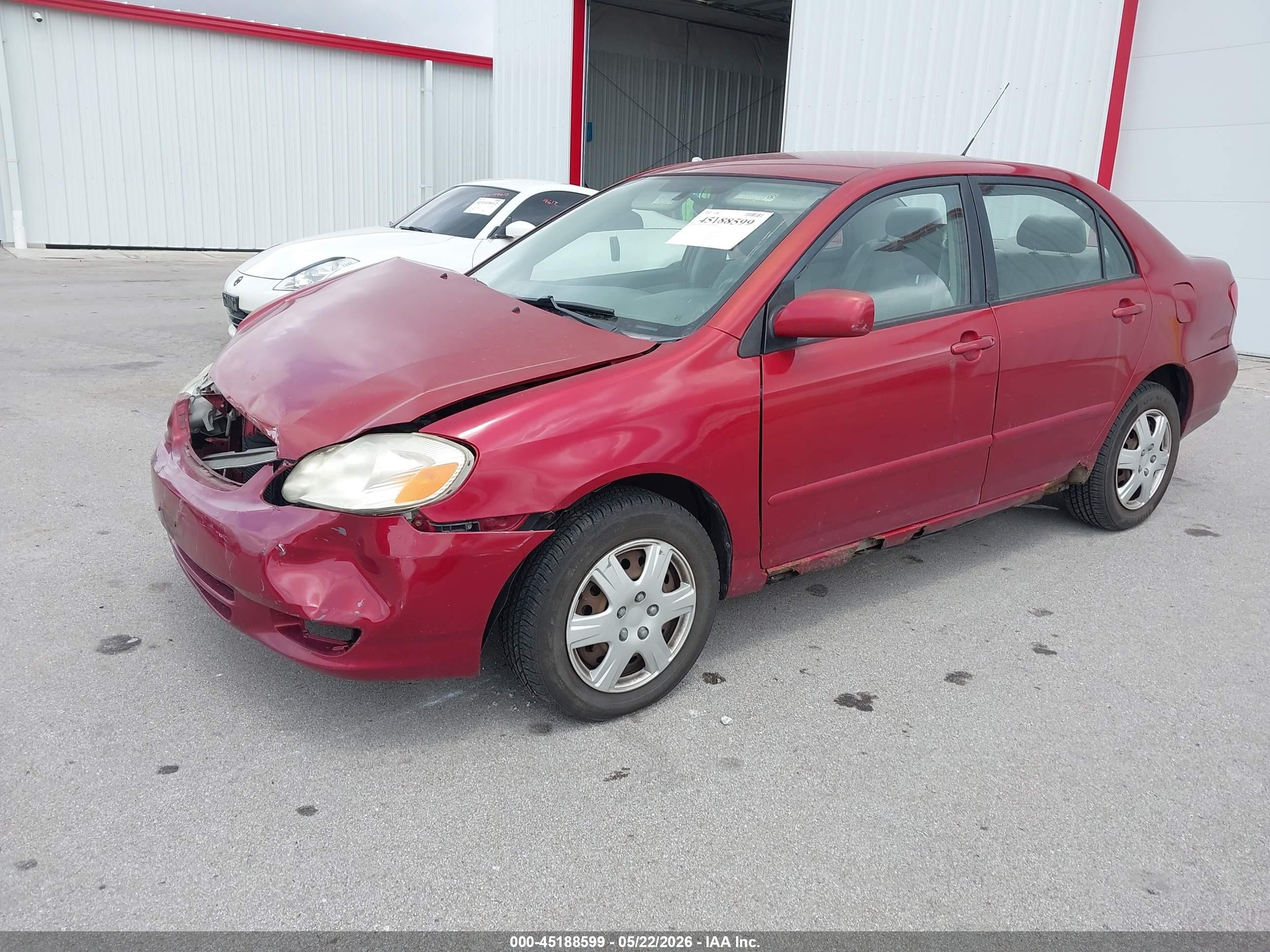 2004 Toyota Corolla Le Красный vin: 2T1BR32E94C315819