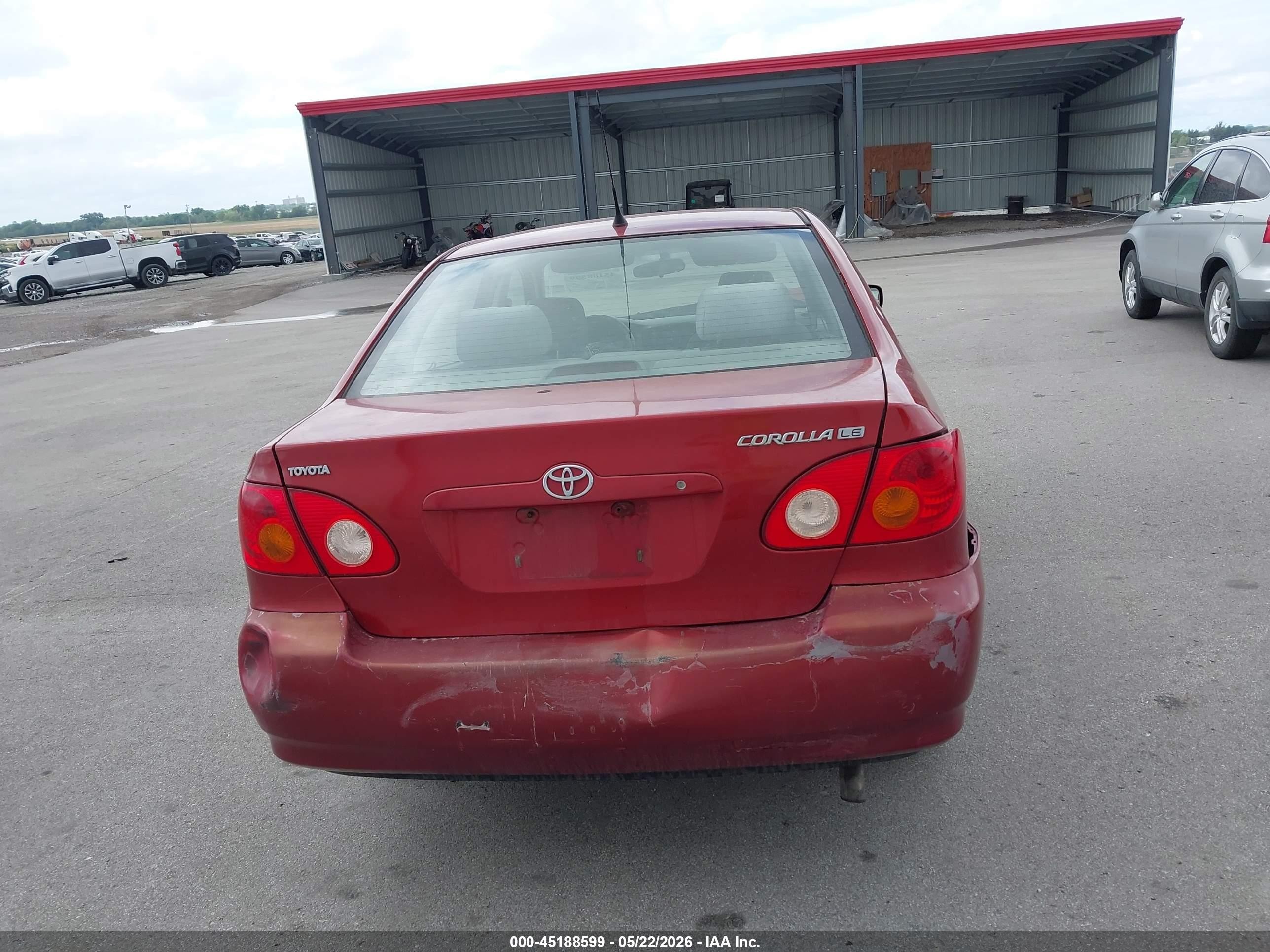 2004 Toyota Corolla Le Красный vin: 2T1BR32E94C315819