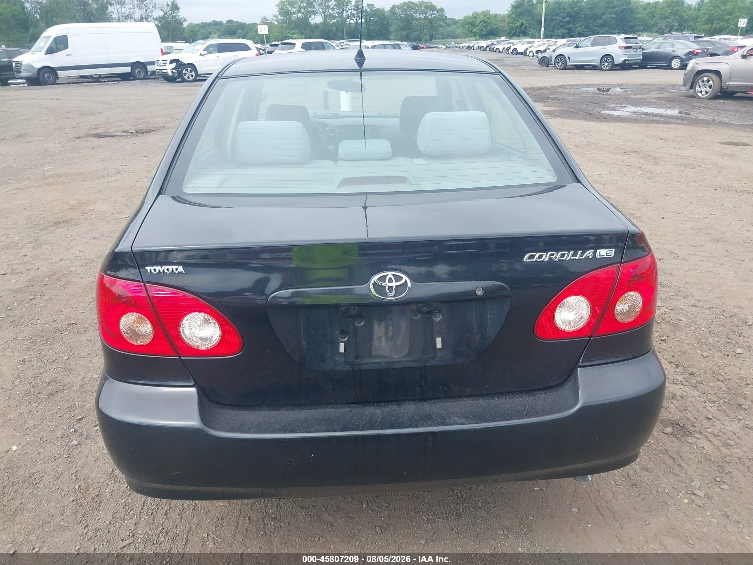 2005 Toyota Corolla Le Black vin: 2T1BR32E95C337434