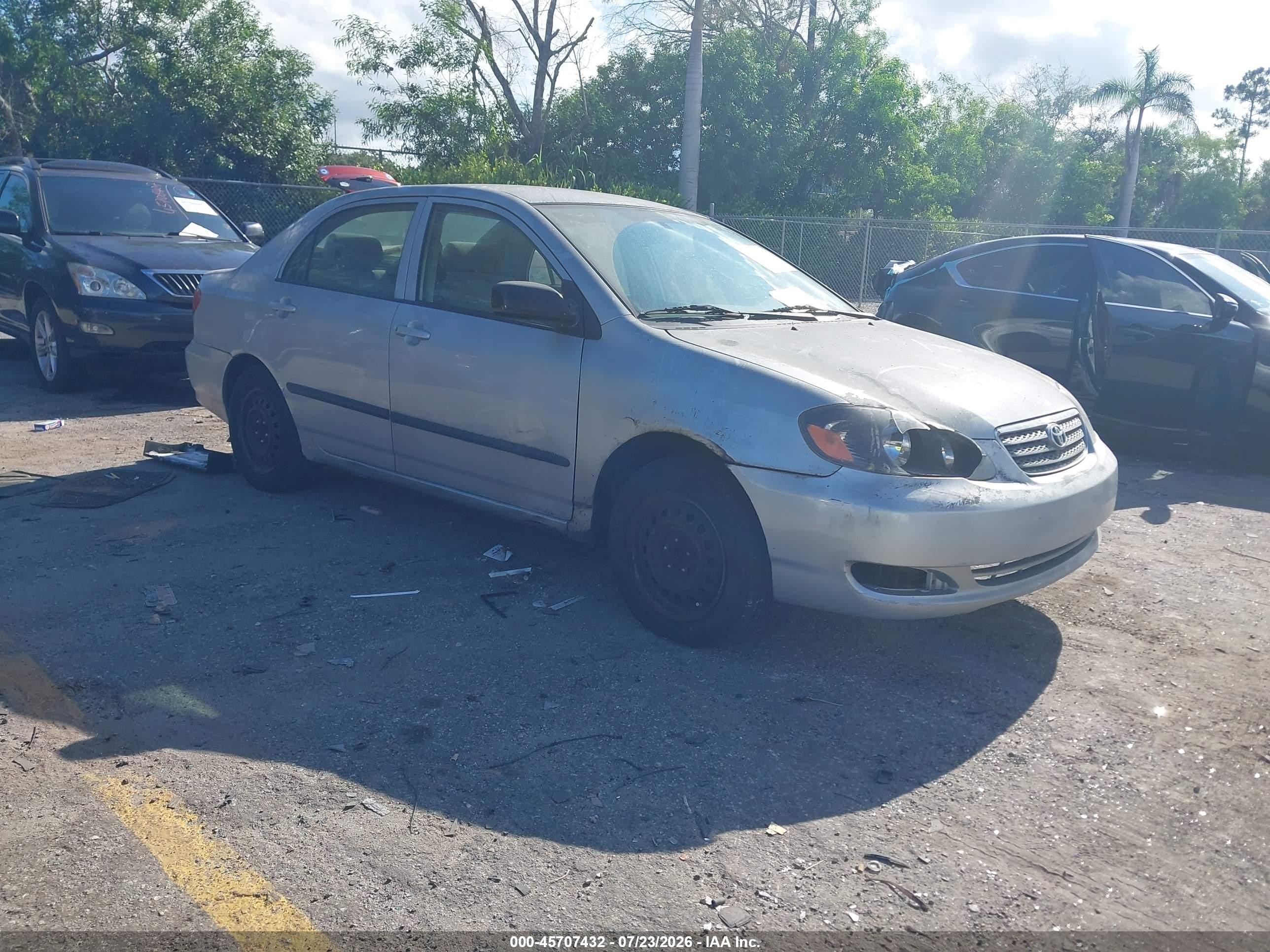 2005 Toyota Corolla Ce Silver vin: 2T1BR32E95C360874