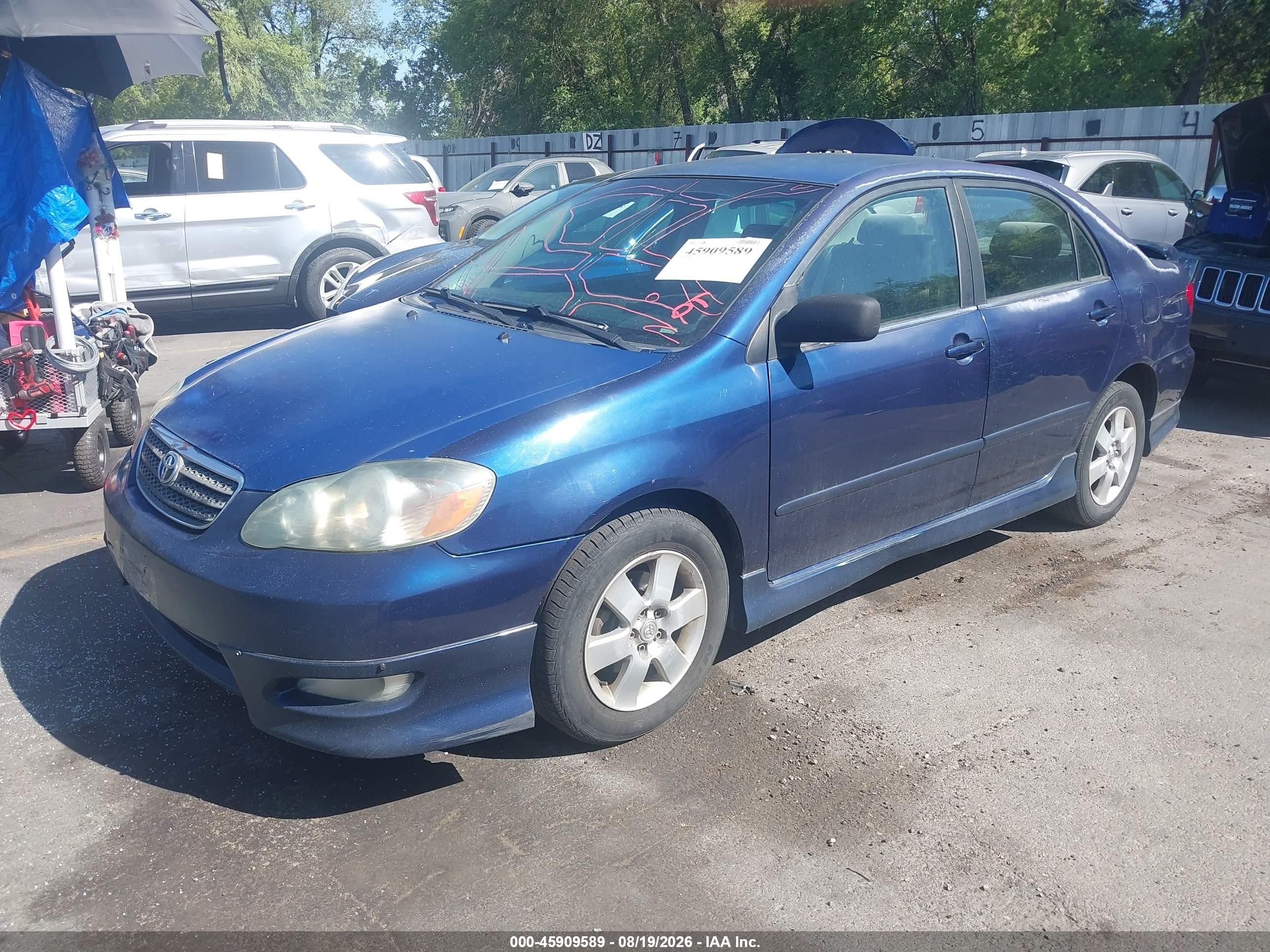 2005 Toyota Corolla S Синий vin: 2T1BR32E95C417591