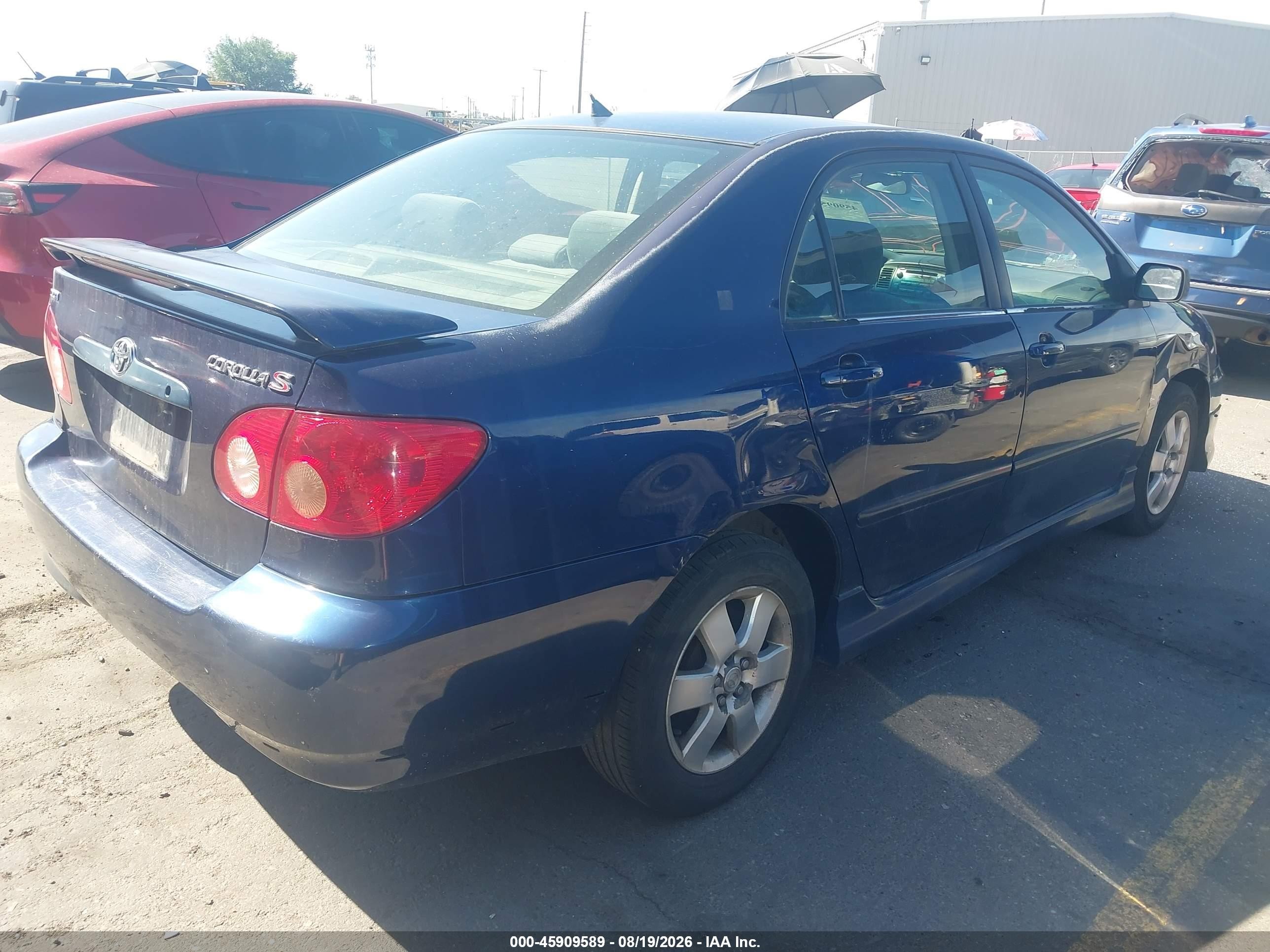 2005 Toyota Corolla S Синий vin: 2T1BR32E95C417591