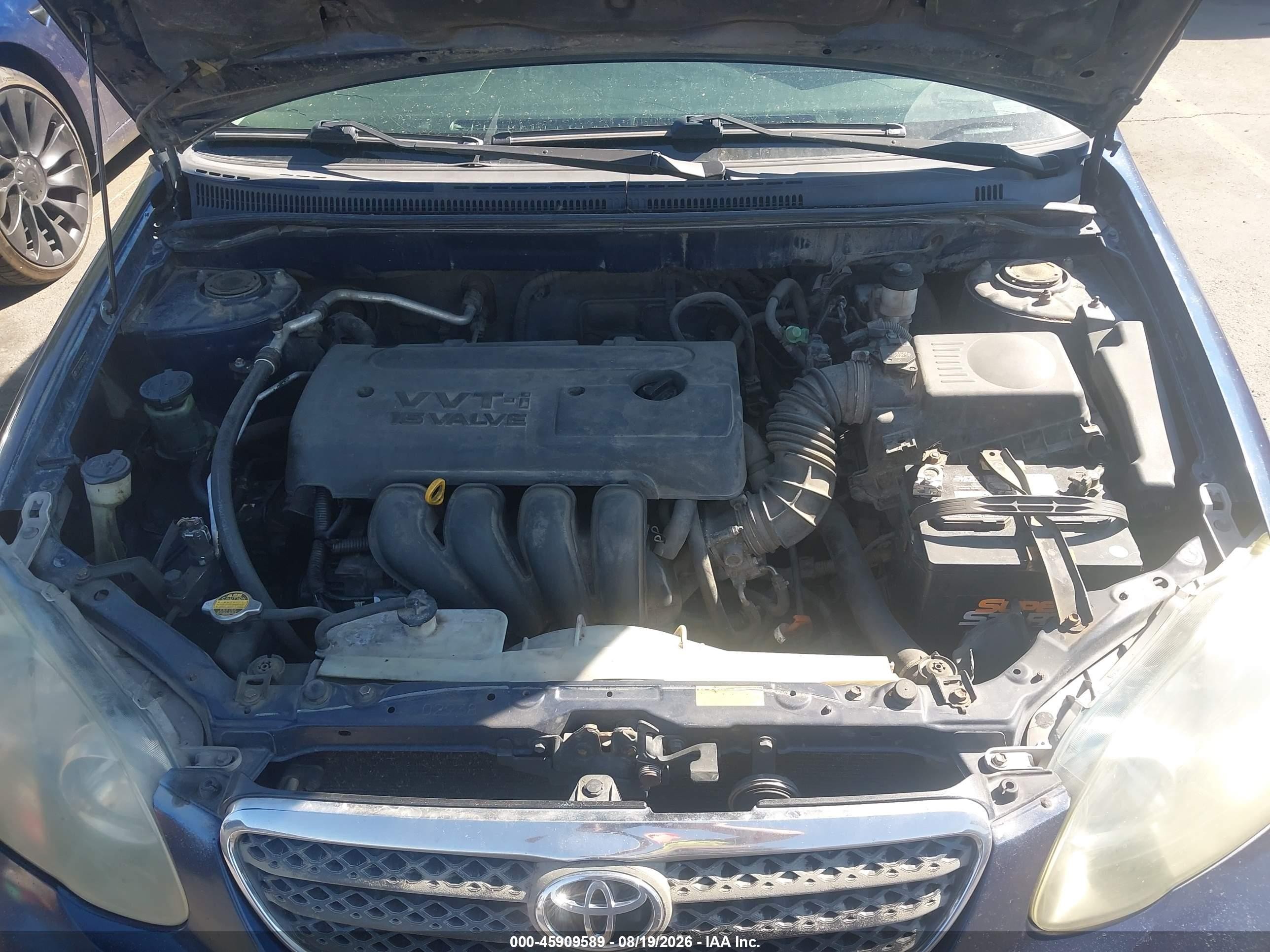 2005 Toyota Corolla S Синий vin: 2T1BR32E95C417591