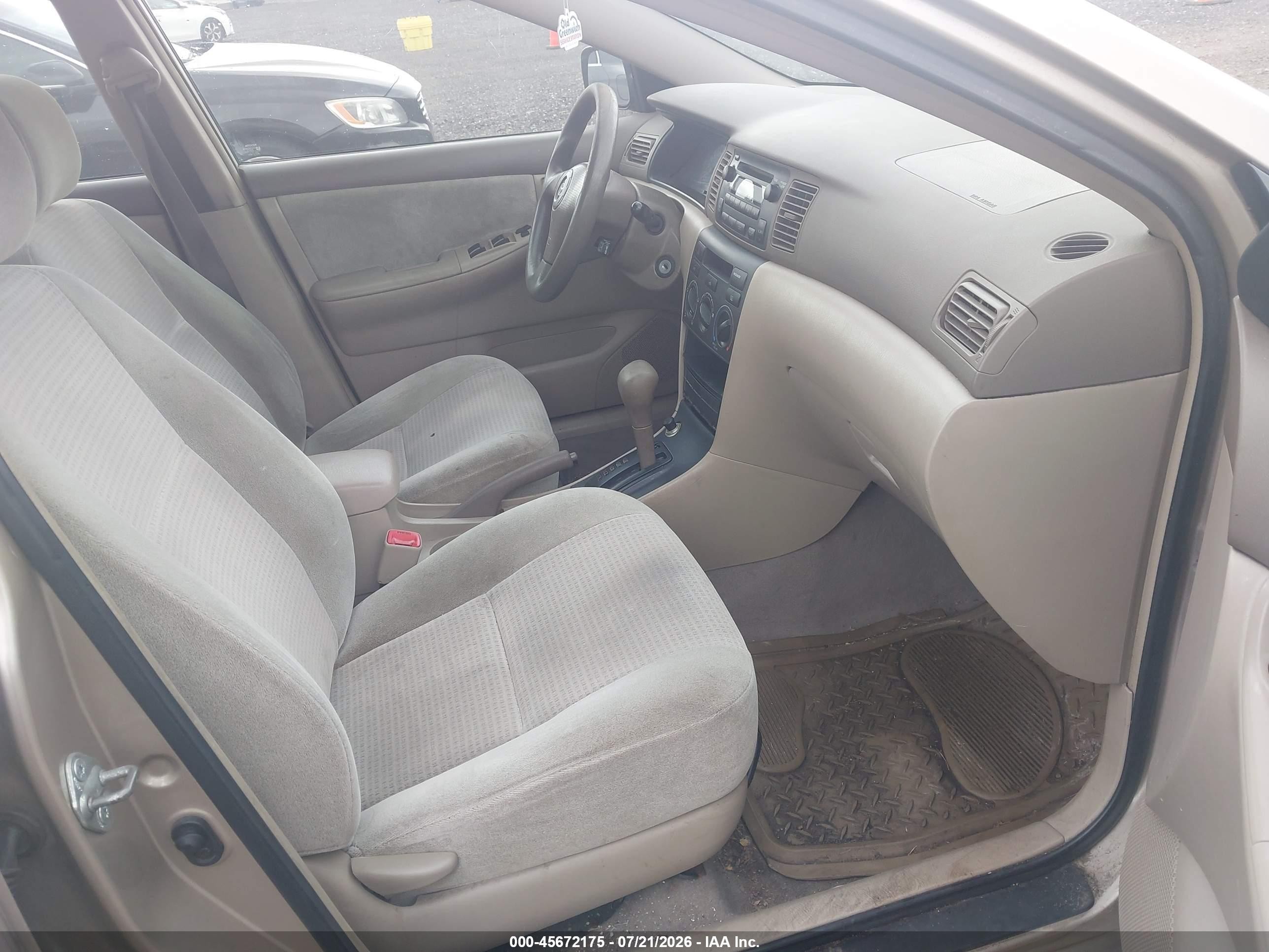 2005 Toyota Corolla Ce Tan vin: 2T1BR32E95C464975