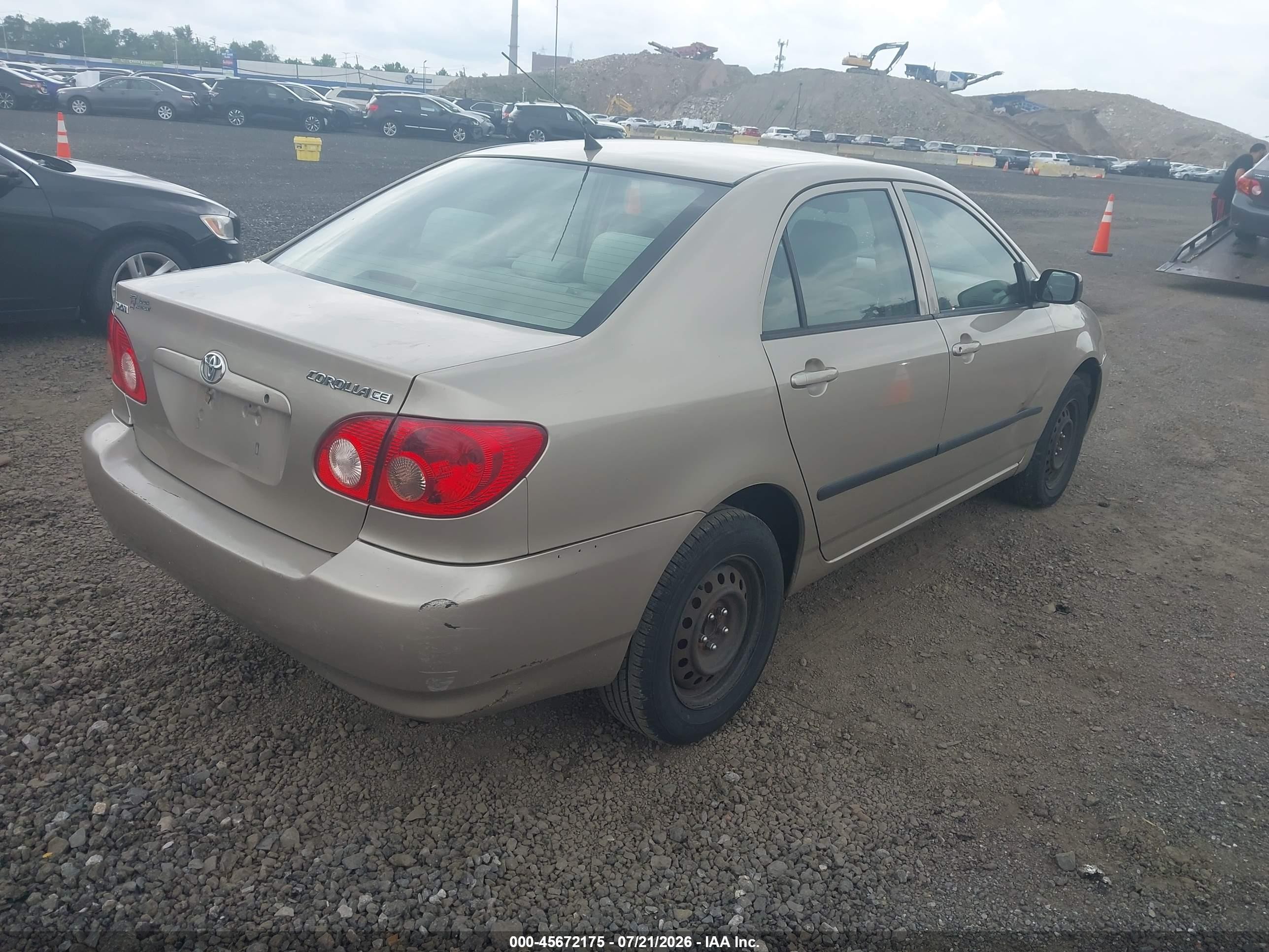 2005 Toyota Corolla Ce Tan vin: 2T1BR32E95C464975