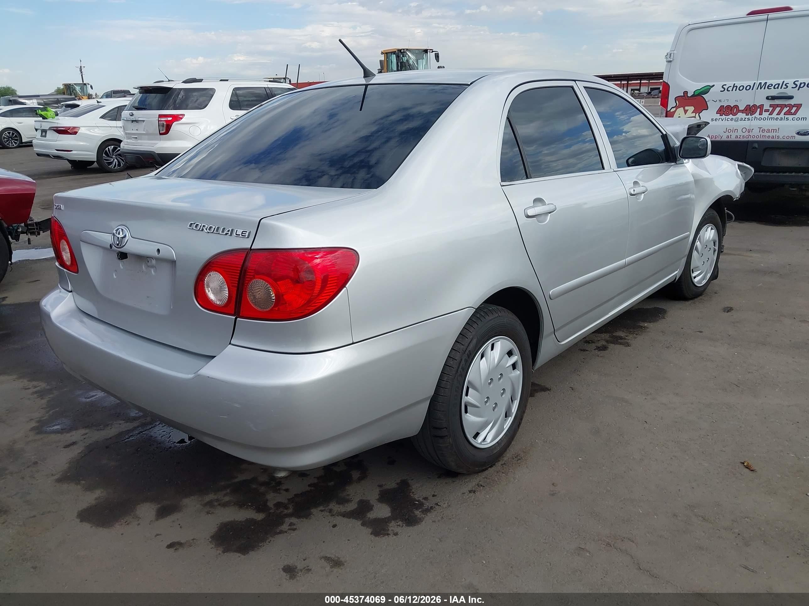 2005 Toyota Corolla Le Silver vin: 2T1BR32E95C490881