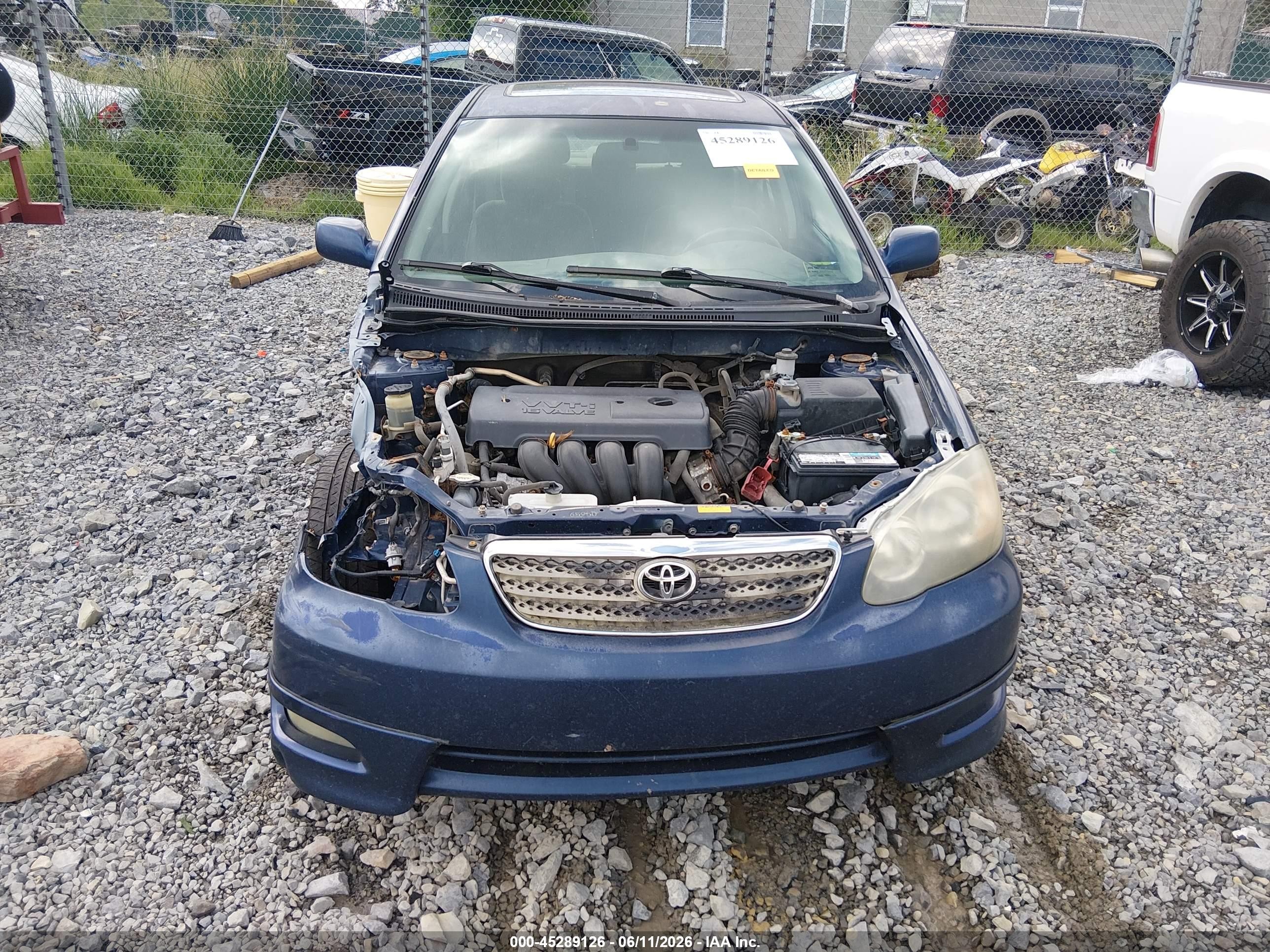 2006 Toyota Corolla S Blue vin: 2T1BR32E96C631224