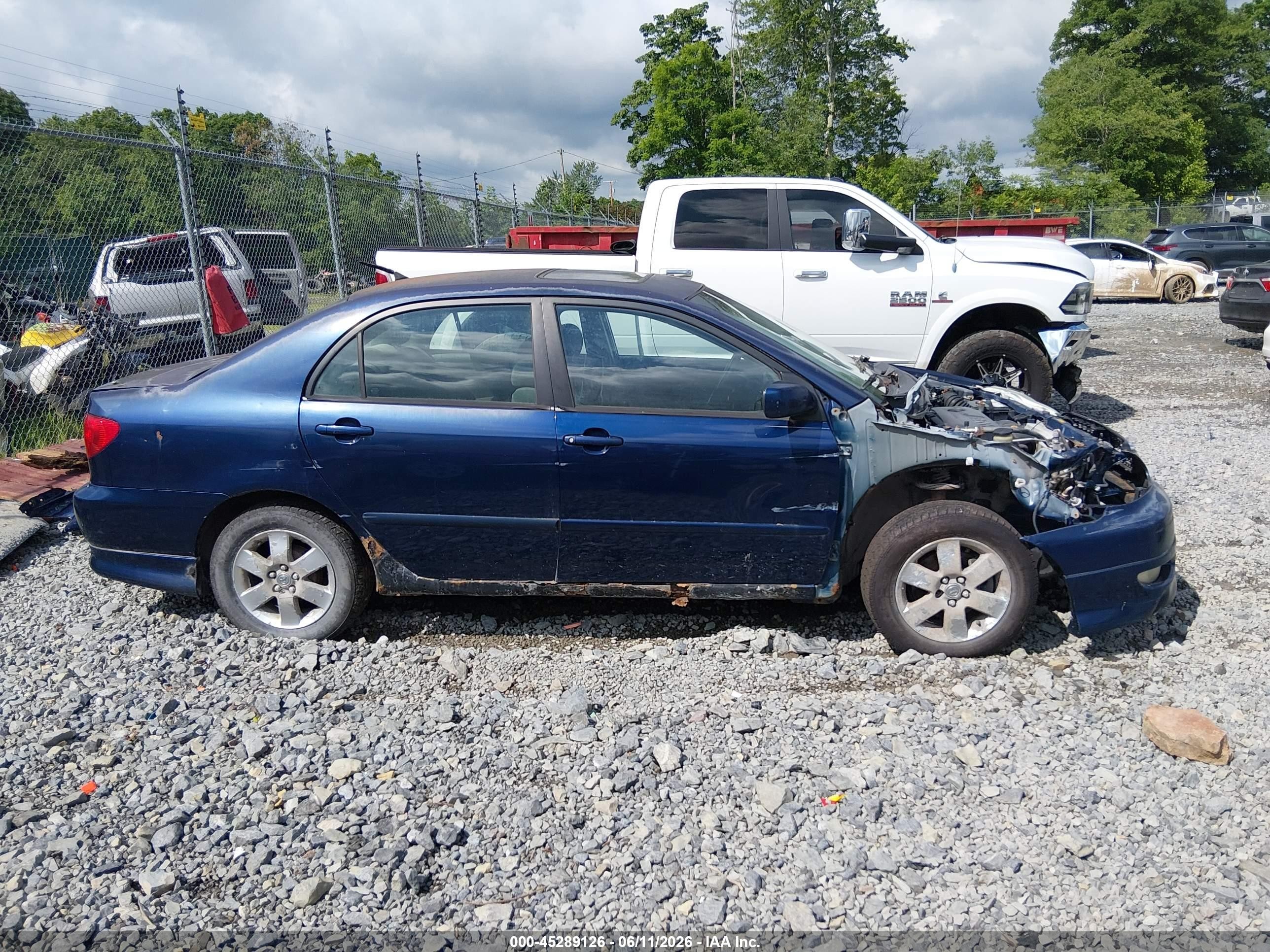2006 Toyota Corolla S Blue vin: 2T1BR32E96C631224
