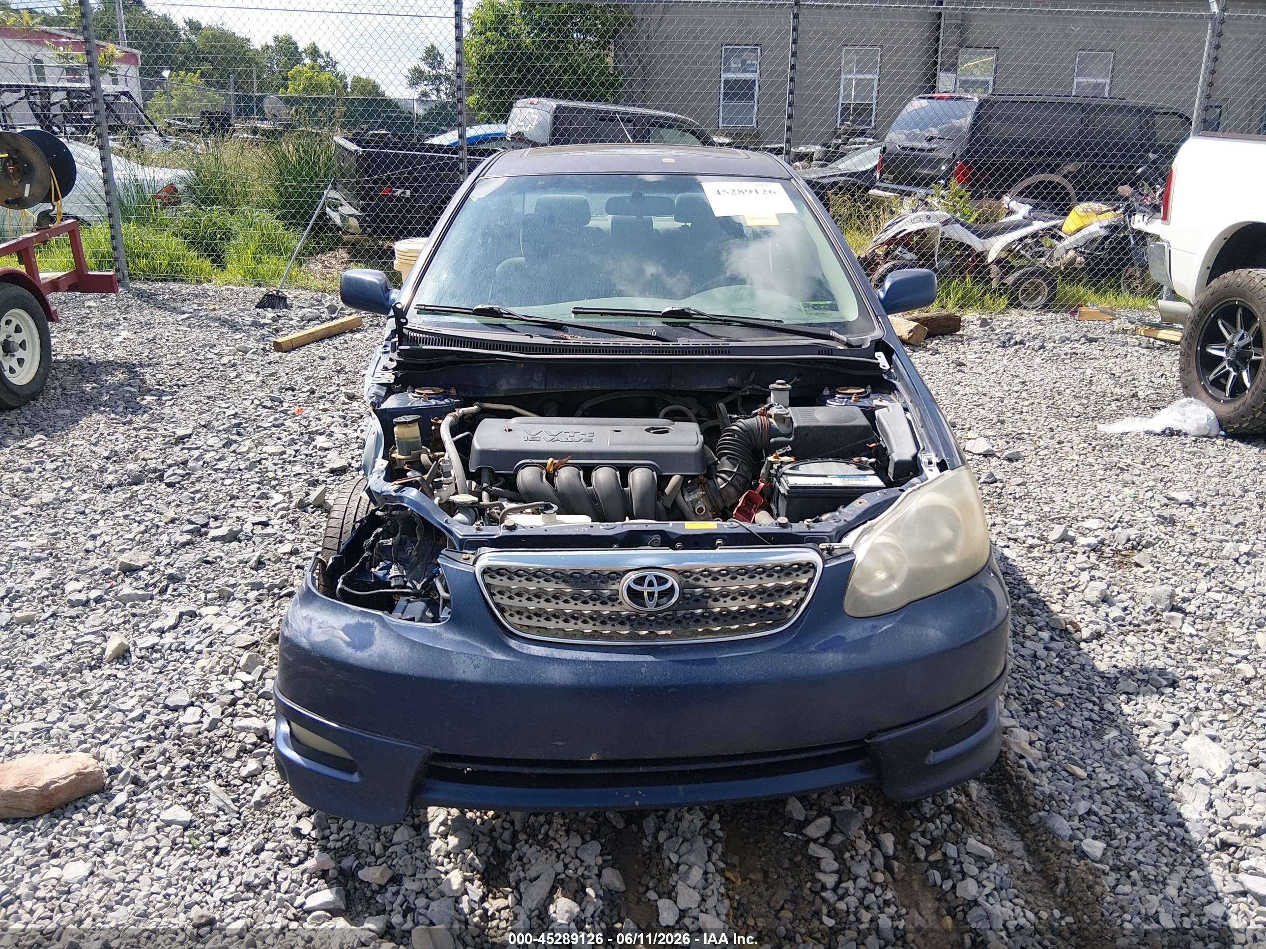 2006 Toyota Corolla S Blue vin: 2T1BR32E96C631224