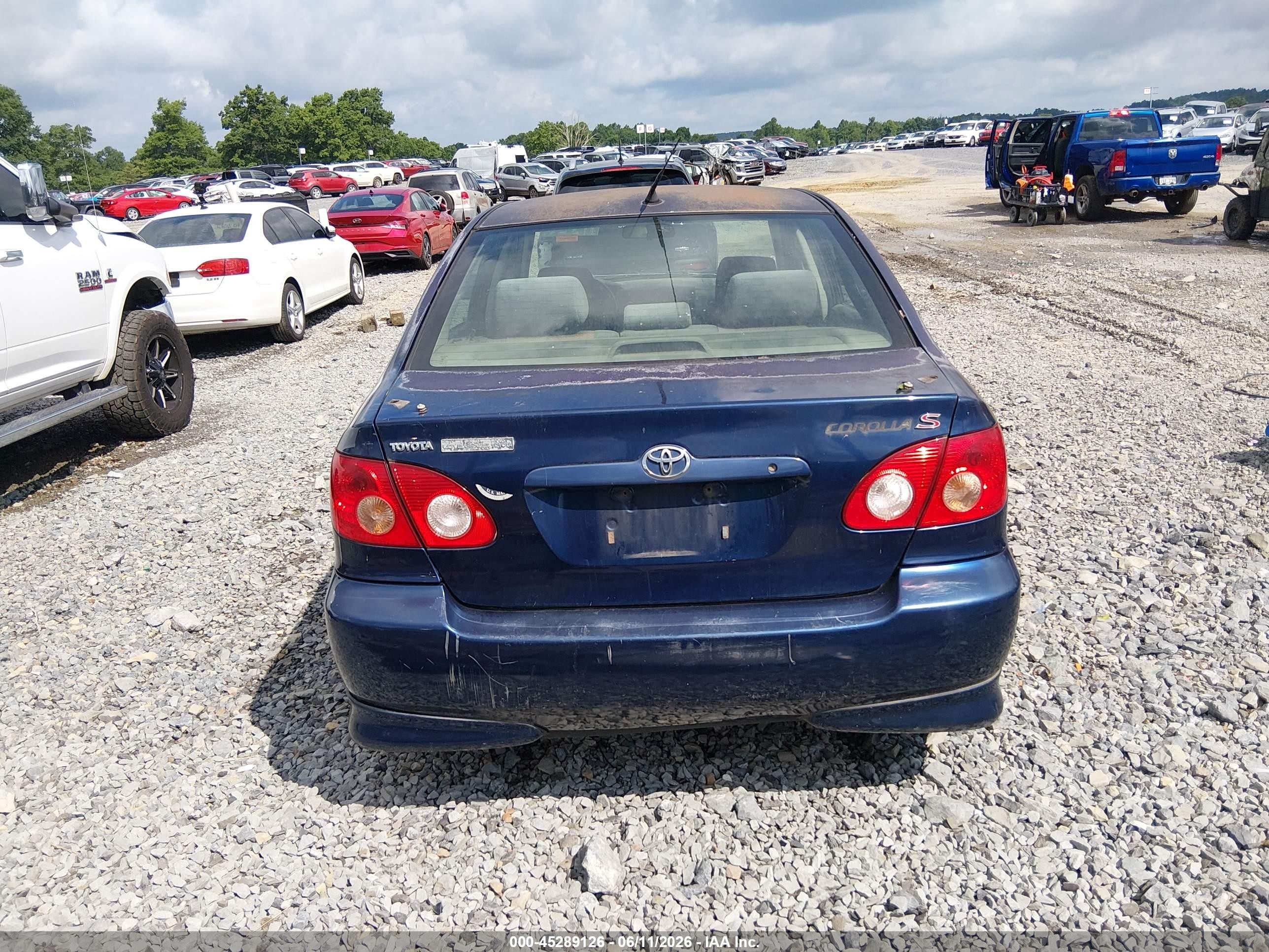 2006 Toyota Corolla S Blue vin: 2T1BR32E96C631224