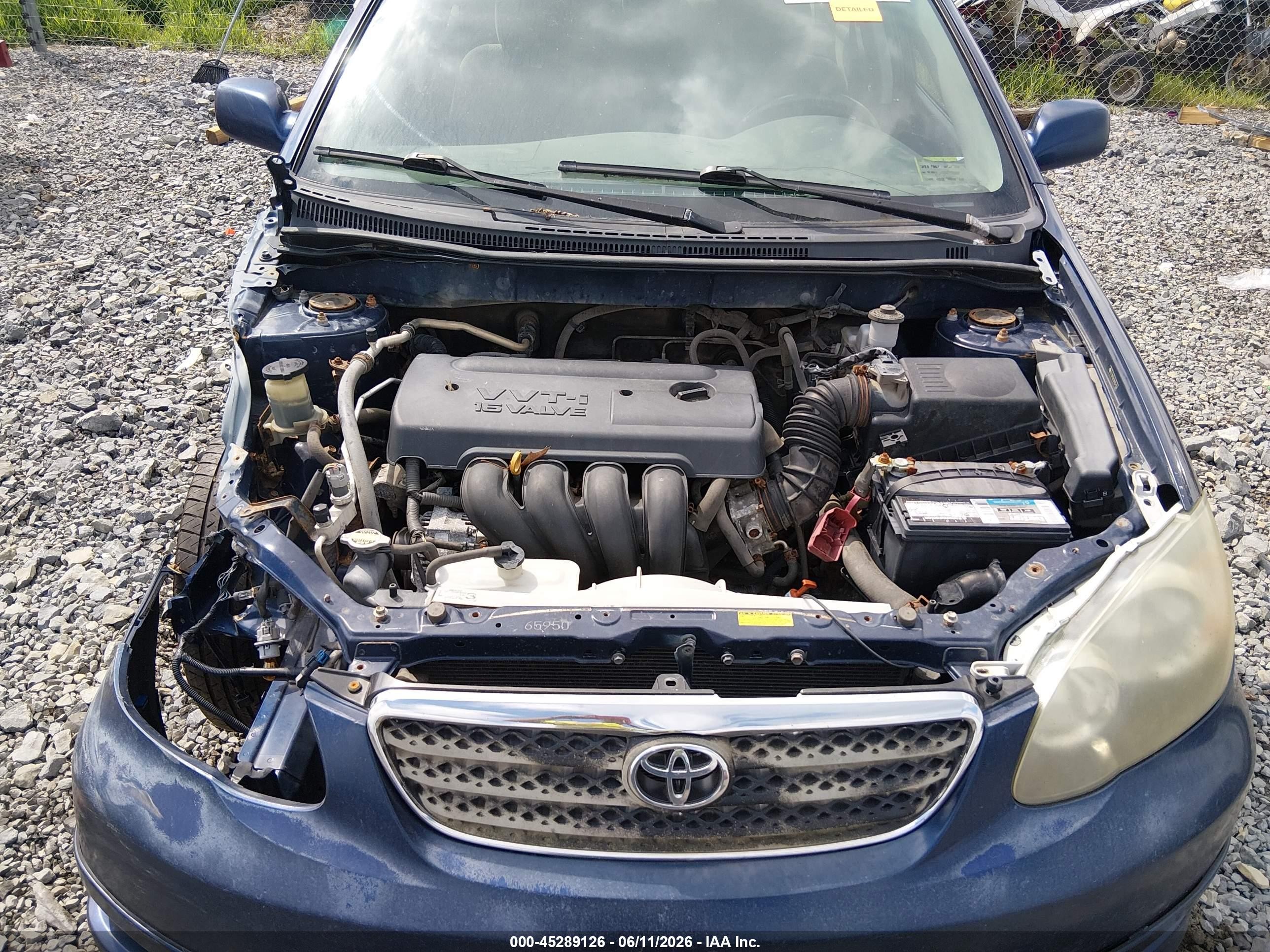 2006 Toyota Corolla S Blue vin: 2T1BR32E96C631224