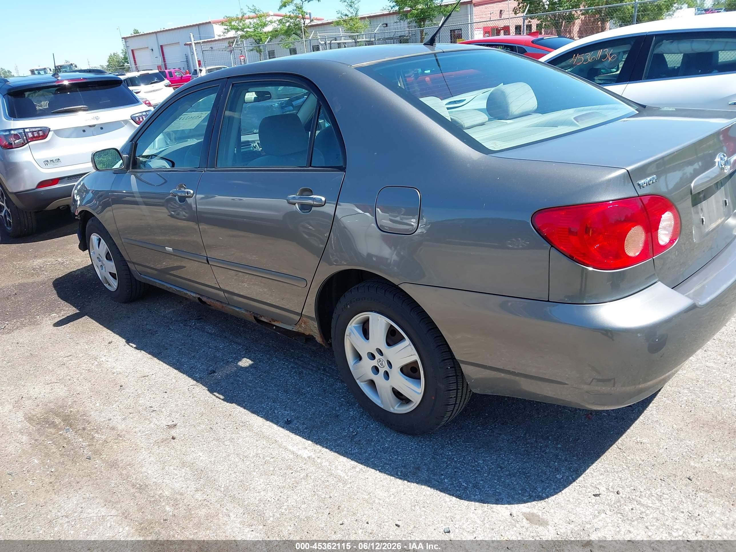 2006 Toyota Corolla Le Серый vin: 2T1BR32E96C632647