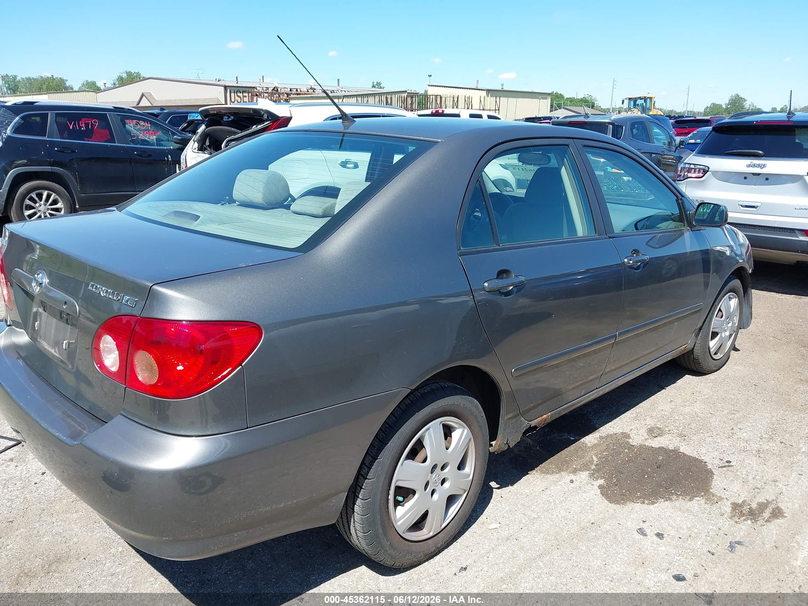 2006 Toyota Corolla Le Серый vin: 2T1BR32E96C632647