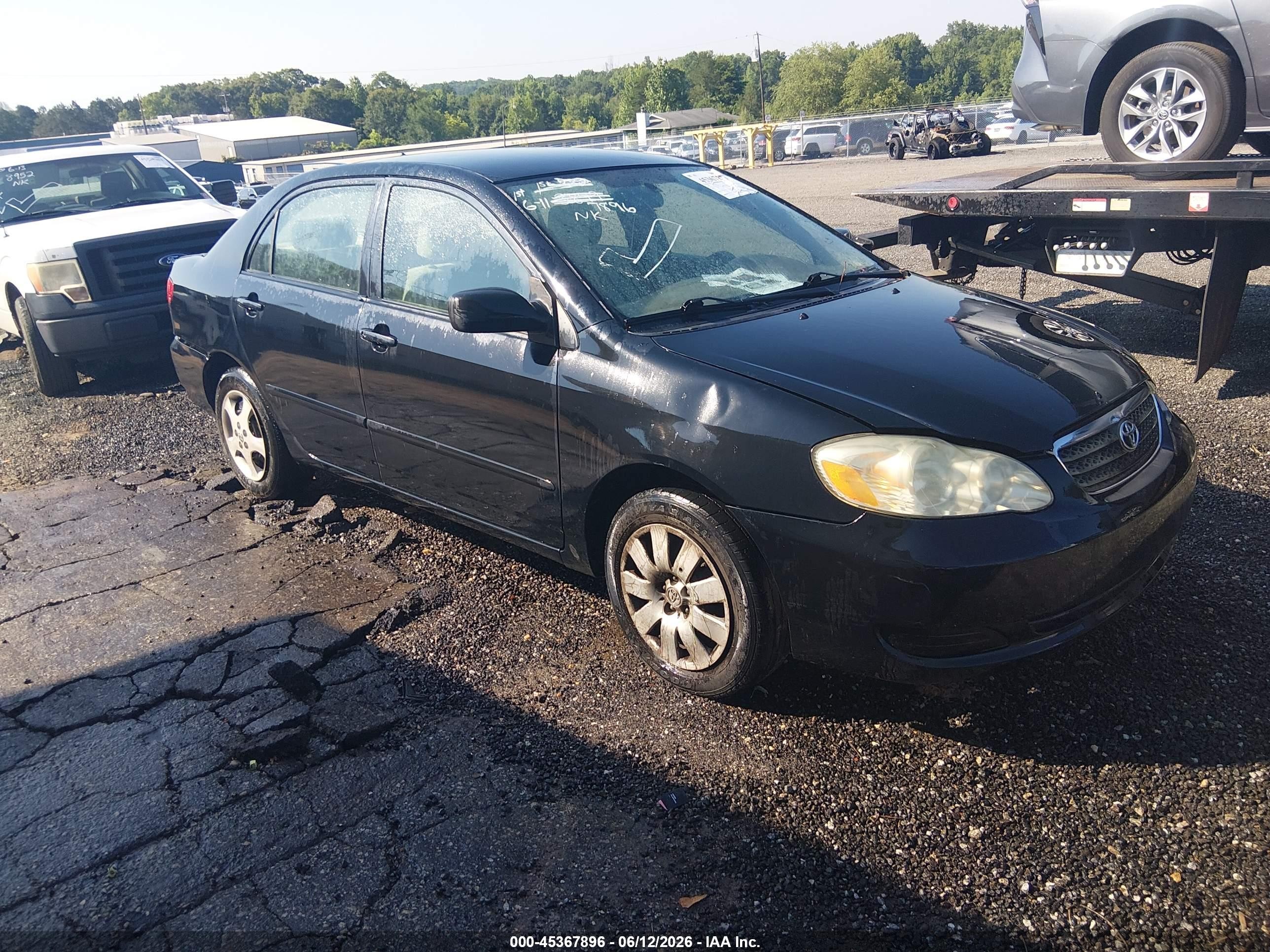 2006 Toyota Corolla Ce Black vin: 2T1BR32E96C656074