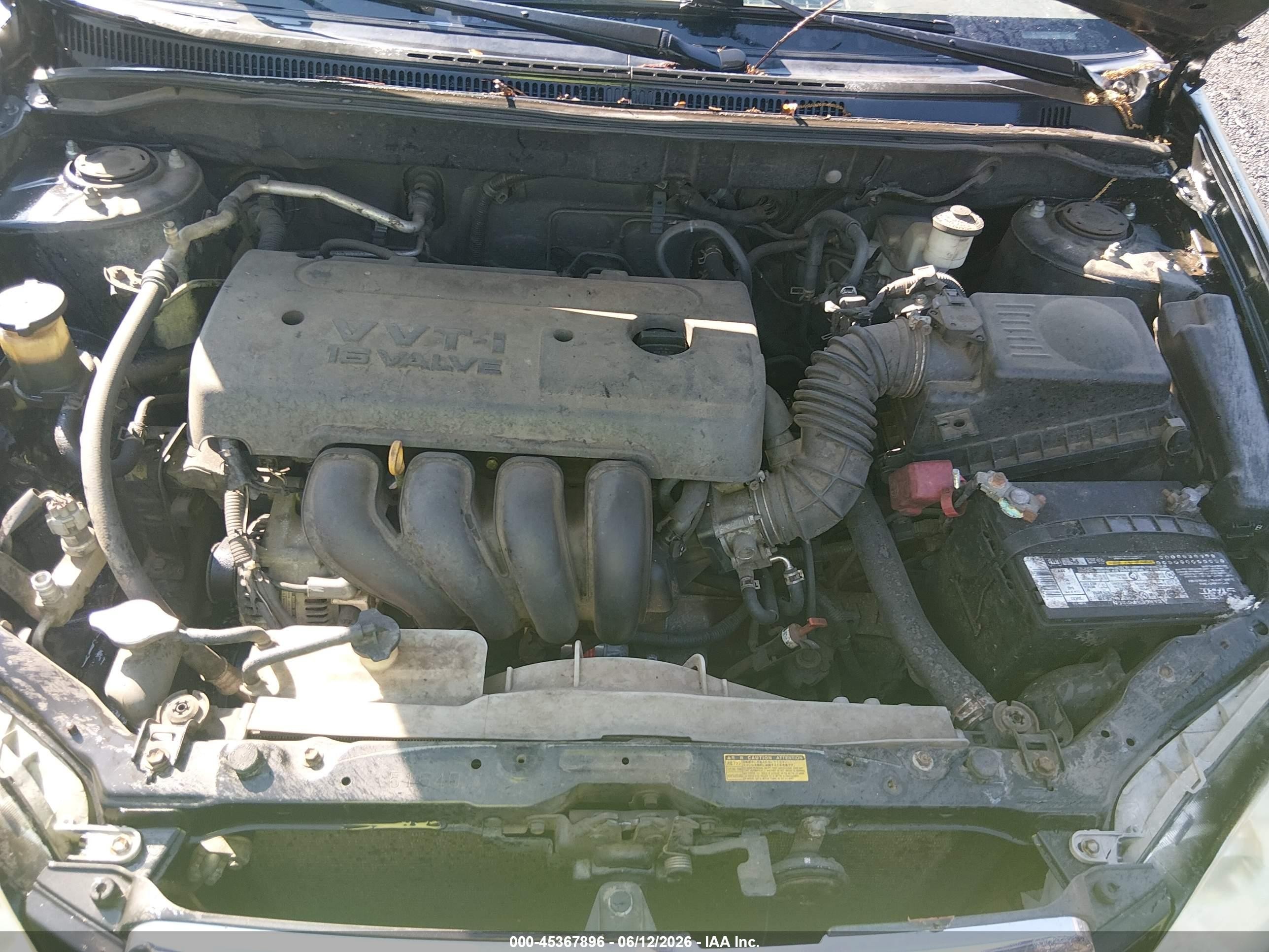 2006 Toyota Corolla Ce Black vin: 2T1BR32E96C656074