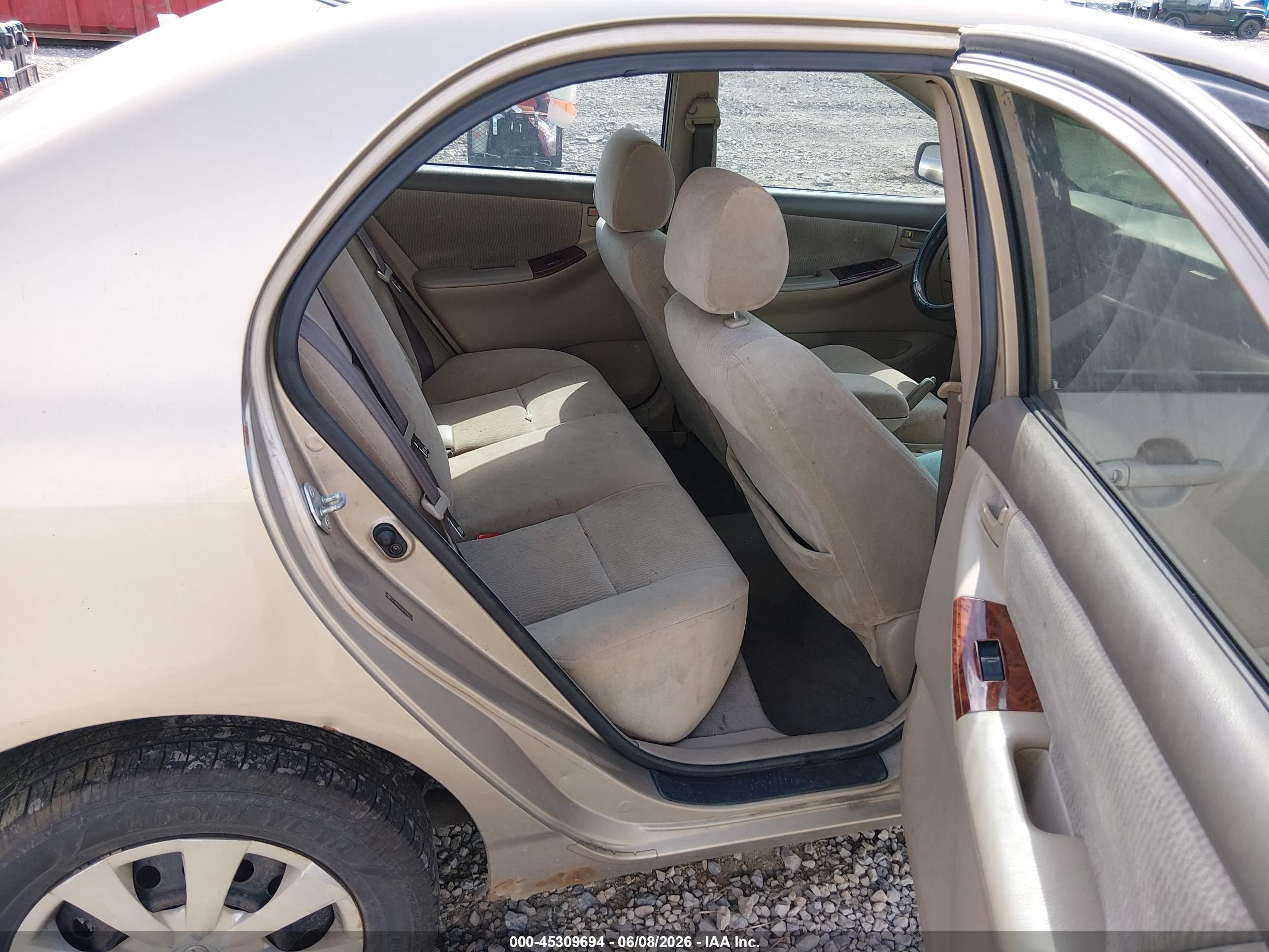 2006 Toyota Corolla Le Beige vin: 2T1BR32E96C693433