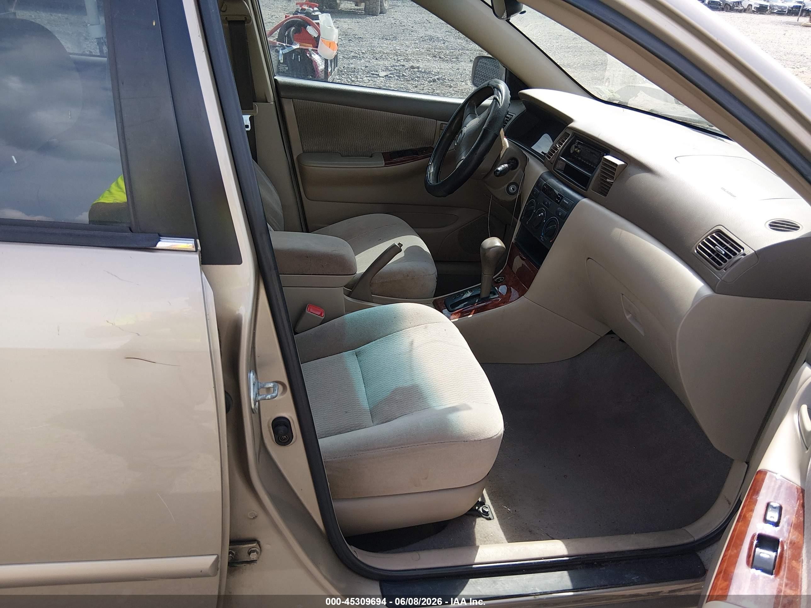 2006 Toyota Corolla Le Beige vin: 2T1BR32E96C693433