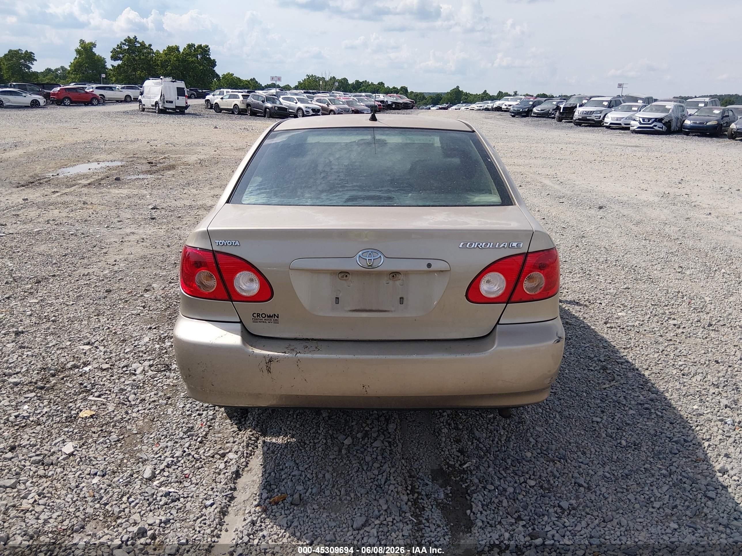 2006 Toyota Corolla Le Beige vin: 2T1BR32E96C693433