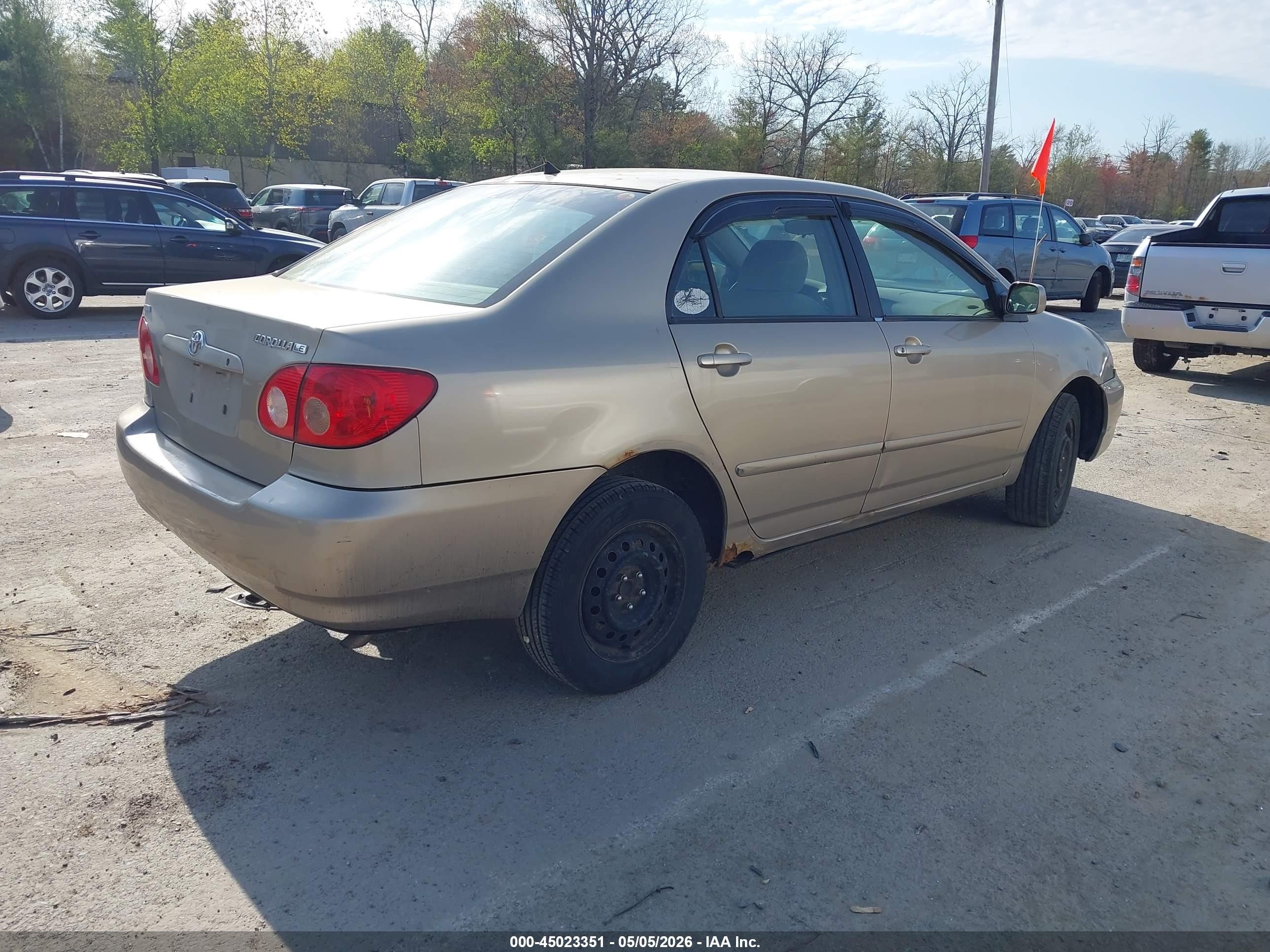 2007 Toyota Corolla Le Gold vin: 2T1BR32E97C723905