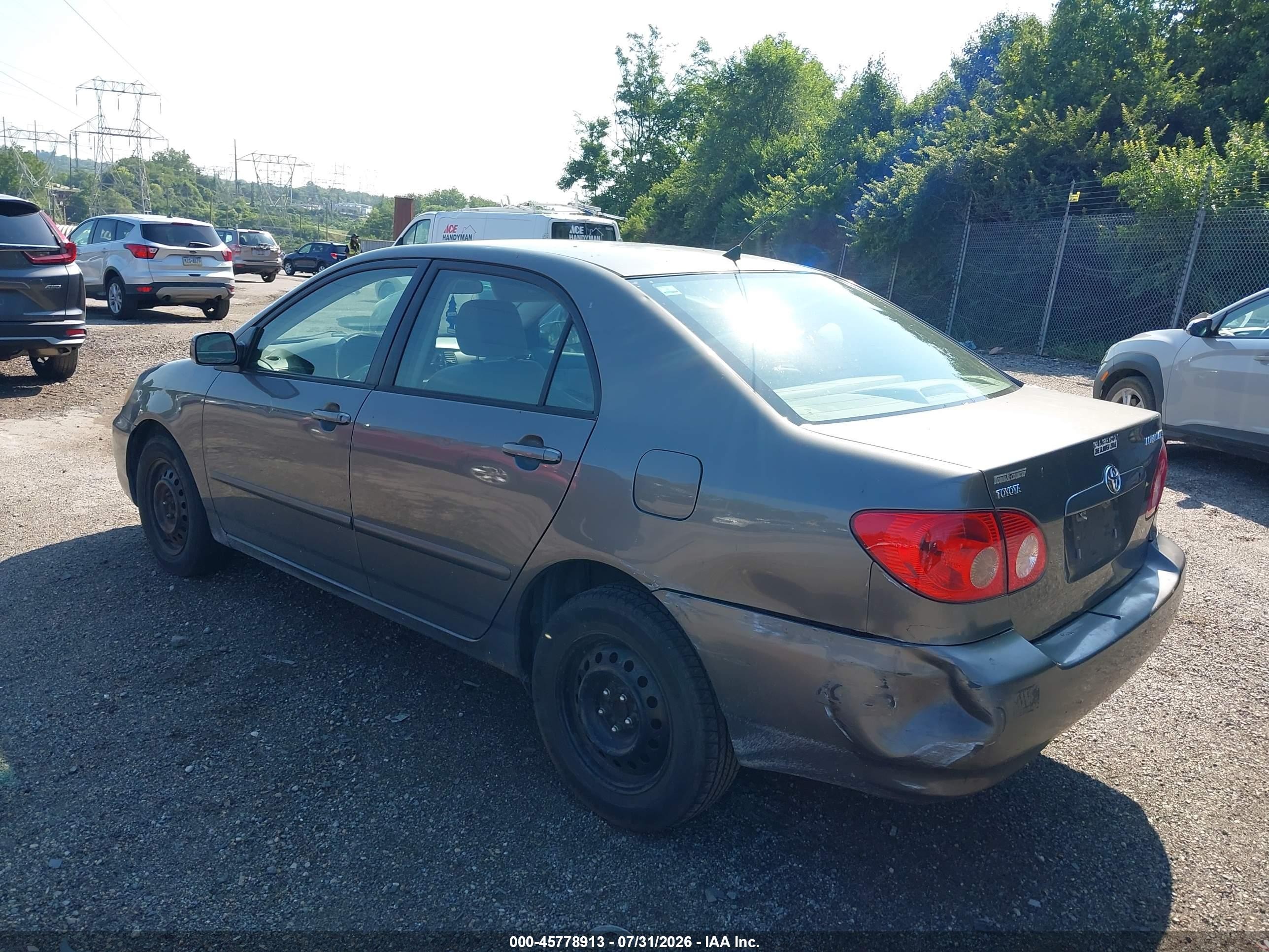 2007 Toyota Corolla Le Gray vin: 2T1BR32E97C725010