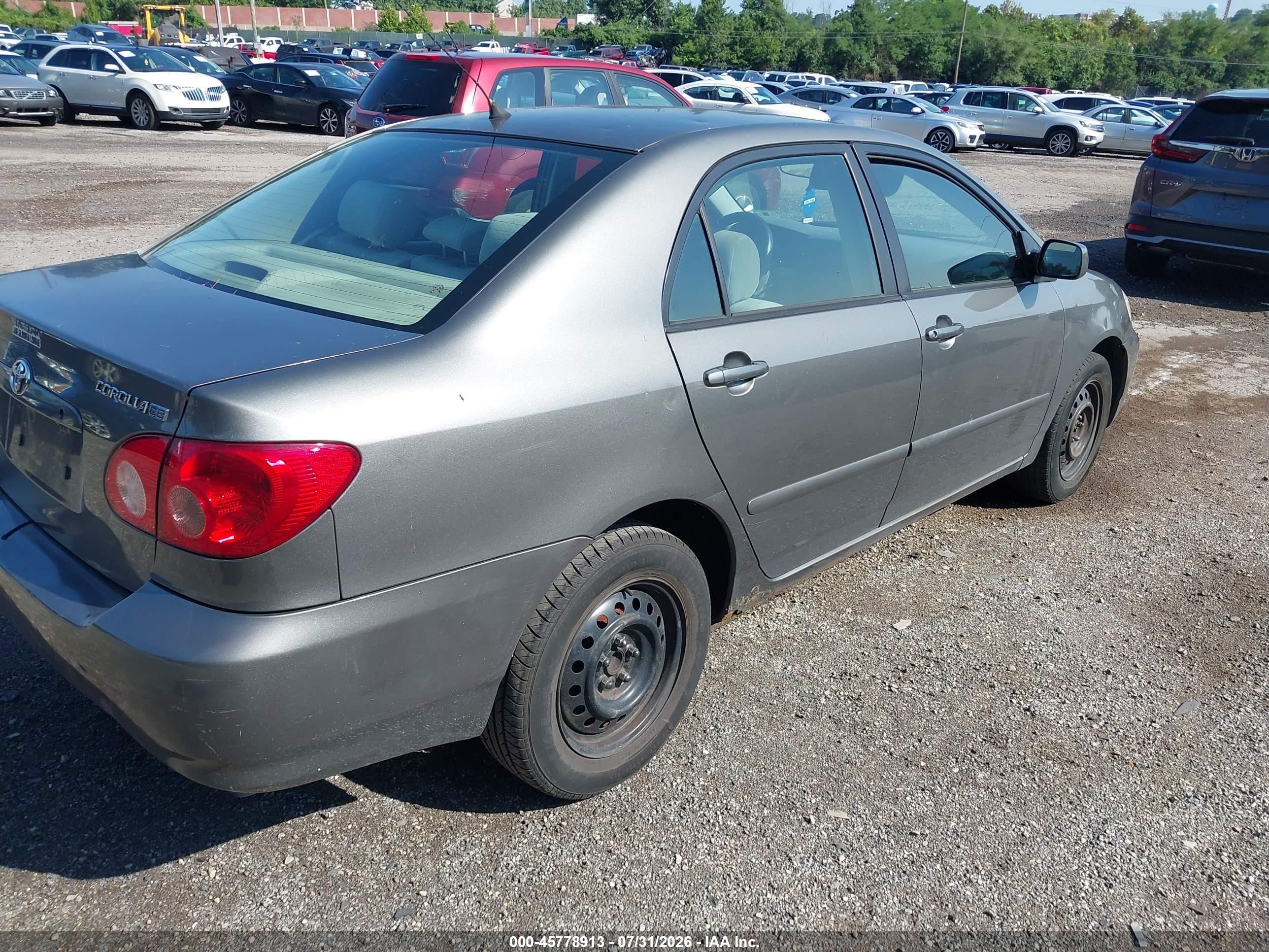 2007 Toyota Corolla Le Gray vin: 2T1BR32E97C725010