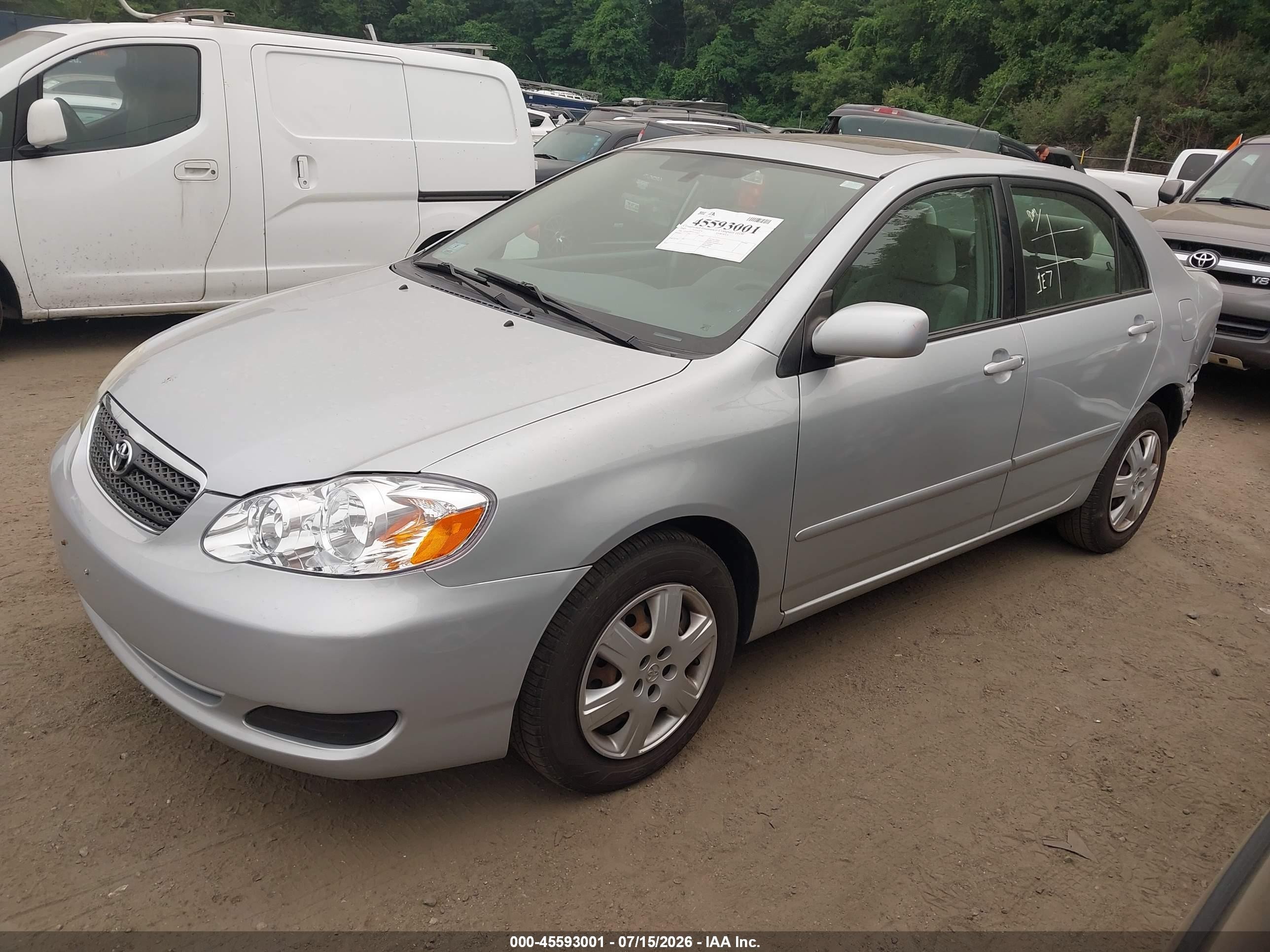 2007 Toyota Corolla Le Silver vin: 2T1BR32E97C753857
