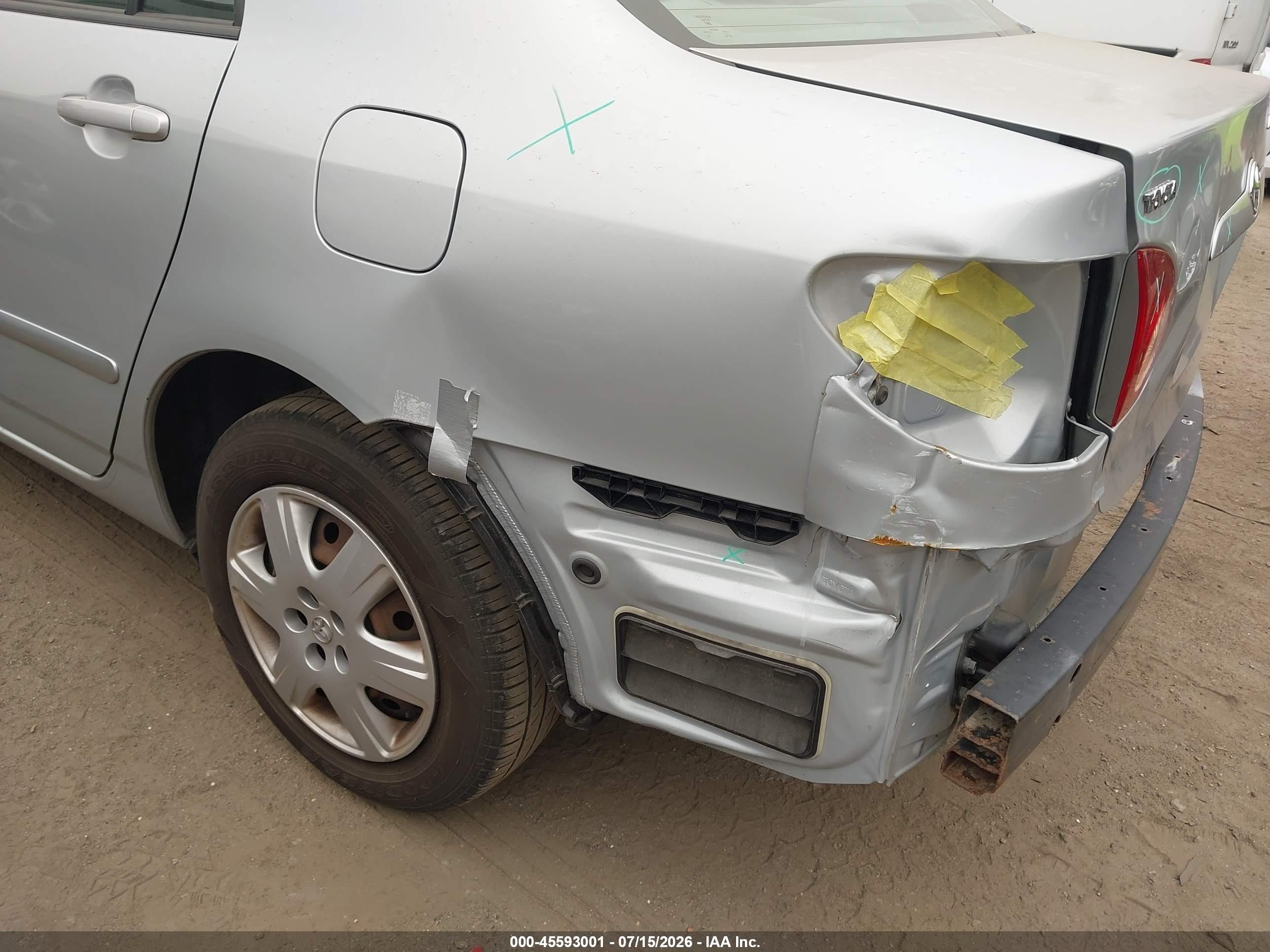 2007 Toyota Corolla Le Silver vin: 2T1BR32E97C753857