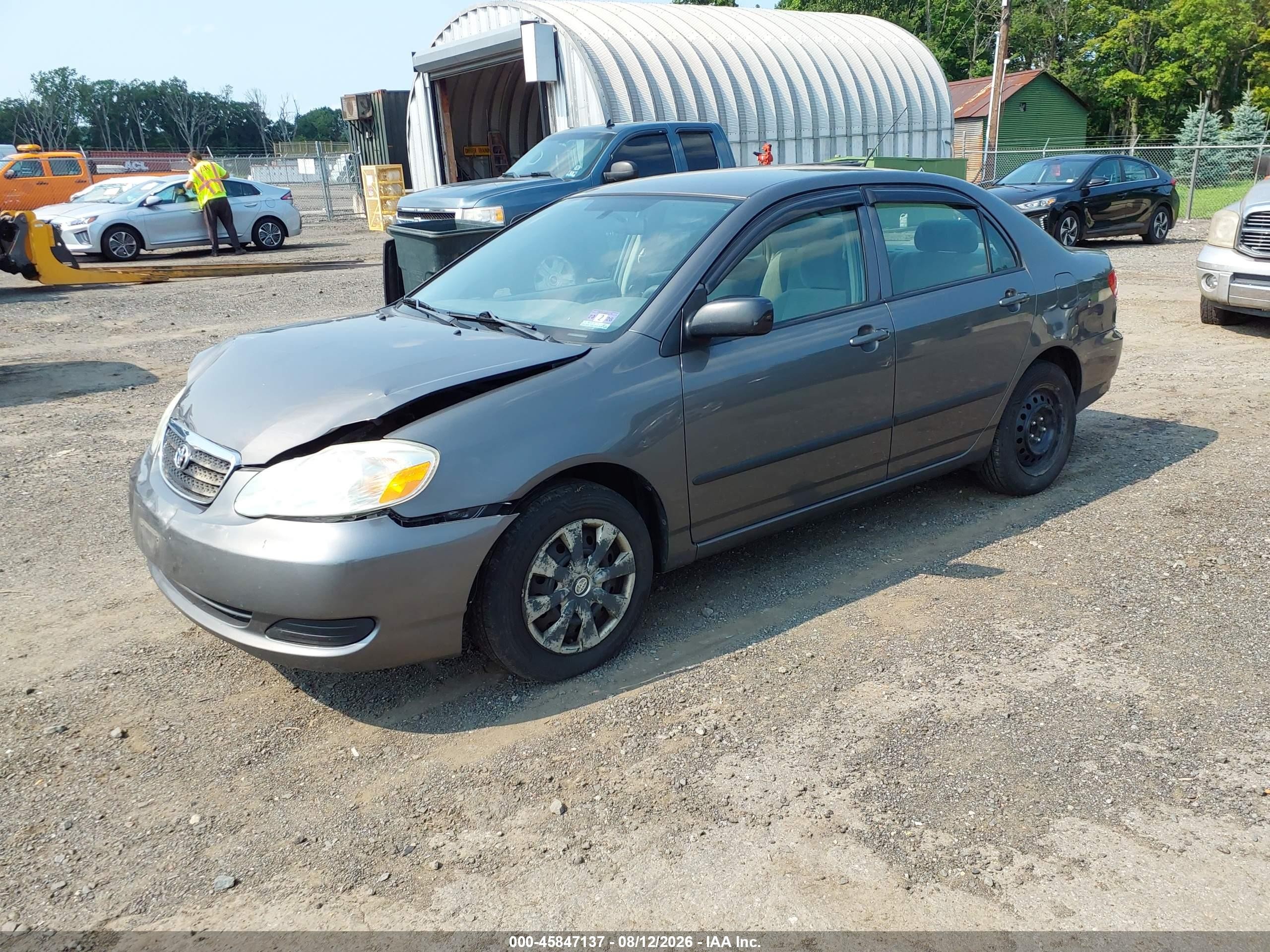 2007 Toyota Corolla Ce Gray vin: 2T1BR32E97C794358