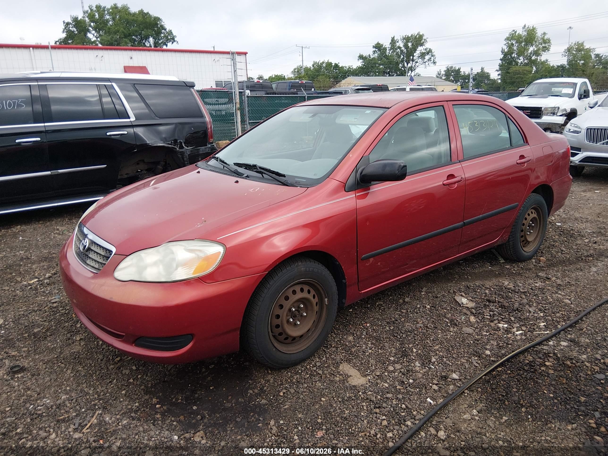 2007 Toyota Corolla Ce Red vin: 2T1BR32E97C808341
