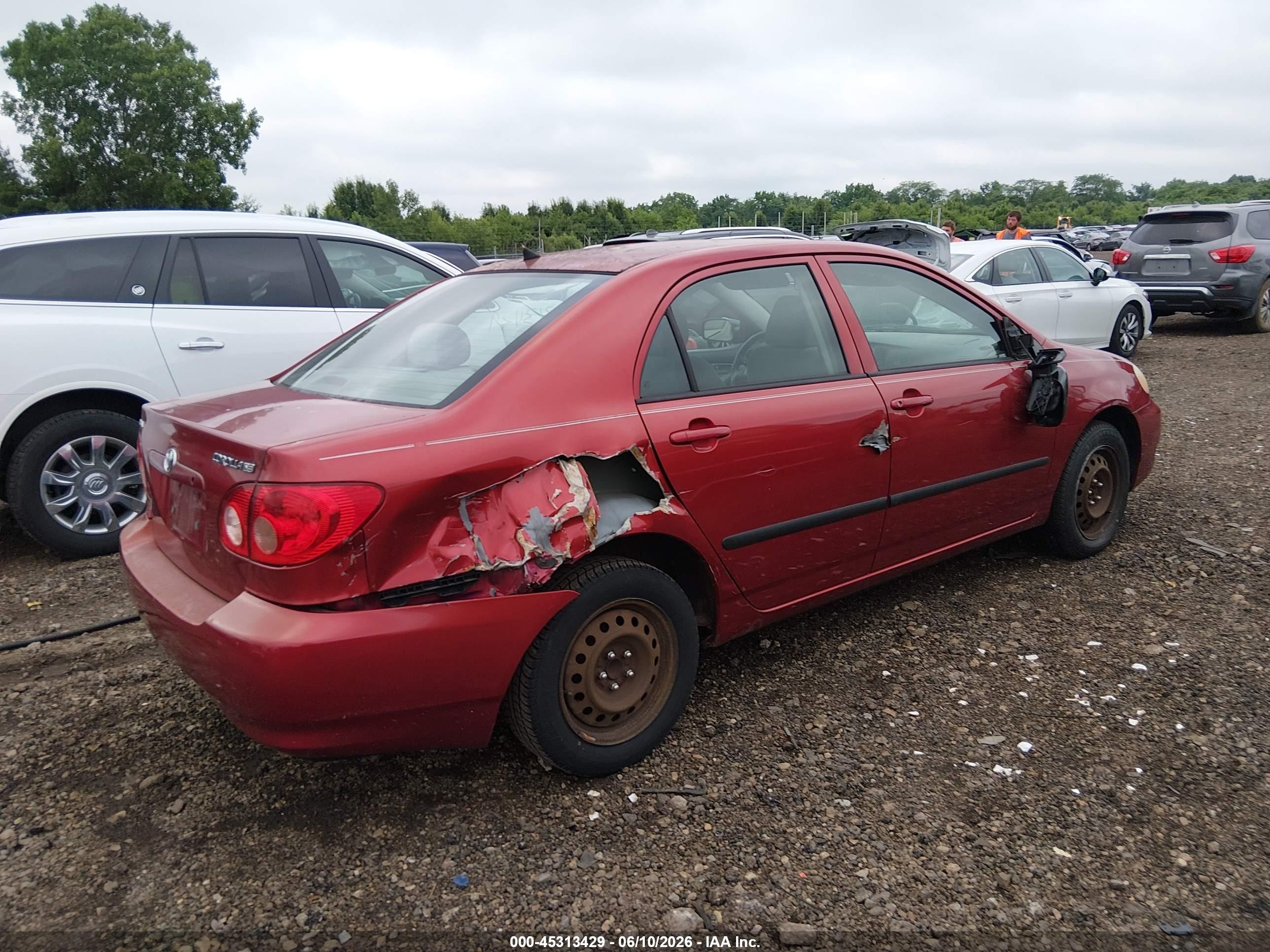 2007 Toyota Corolla Ce Red vin: 2T1BR32E97C808341