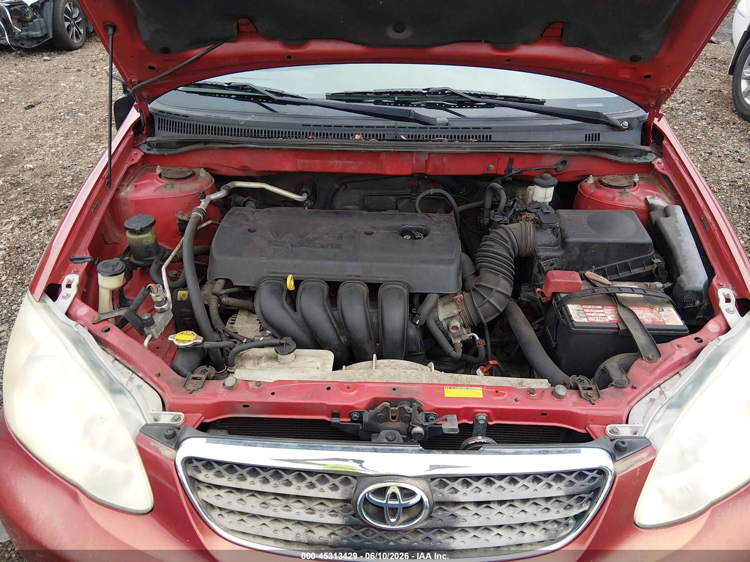 2007 Toyota Corolla Ce Red vin: 2T1BR32E97C808341