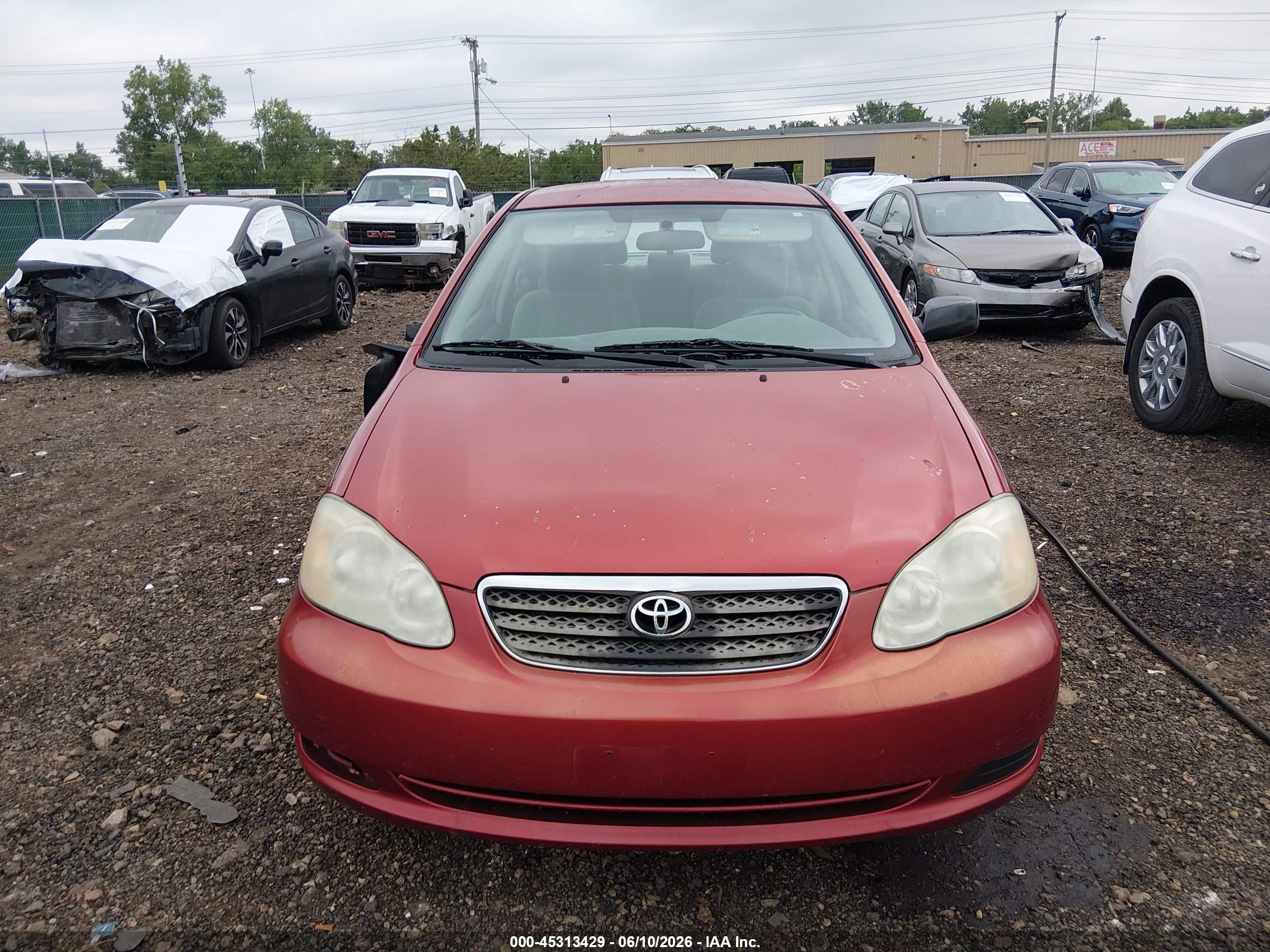 2007 Toyota Corolla Ce Red vin: 2T1BR32E97C808341