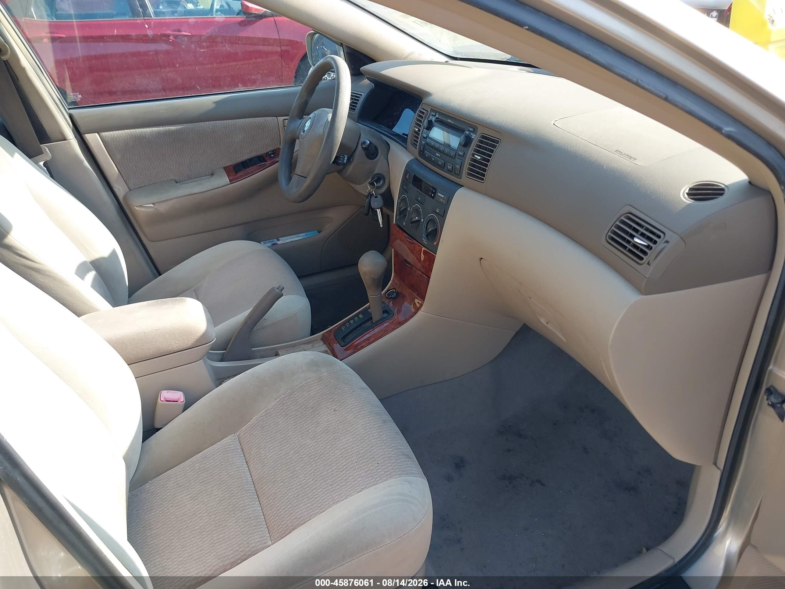 2007 Toyota Corolla Le Tan vin: 2T1BR32E97C843770