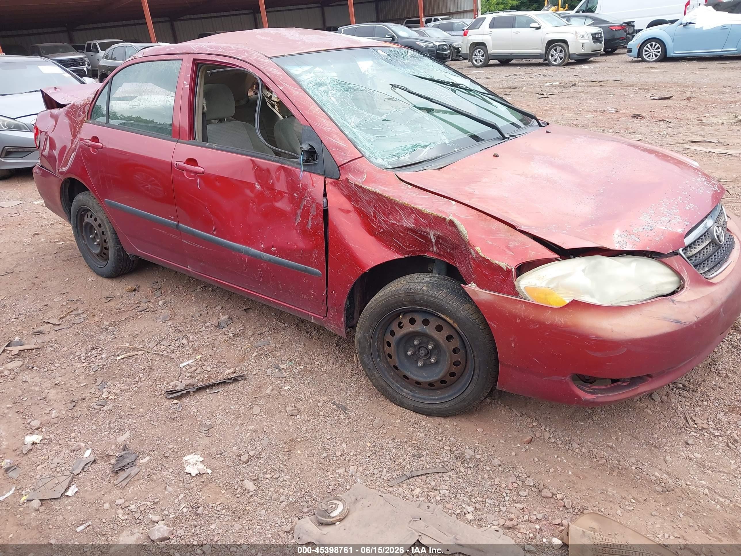 2007 Toyota Corolla Ce Красный vin: 2T1BR32E97C848029