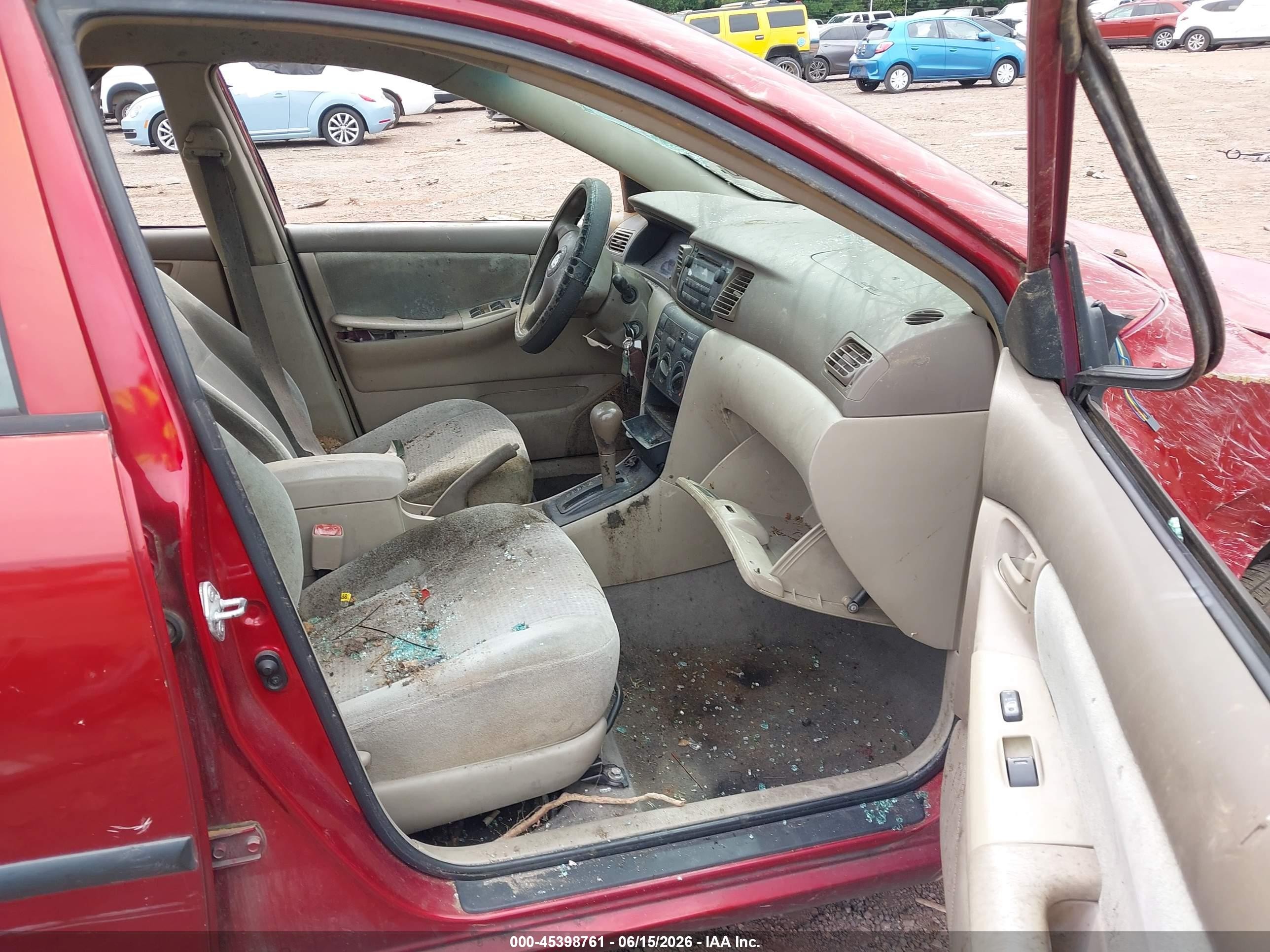 2007 Toyota Corolla Ce Red vin: 2T1BR32E97C848029