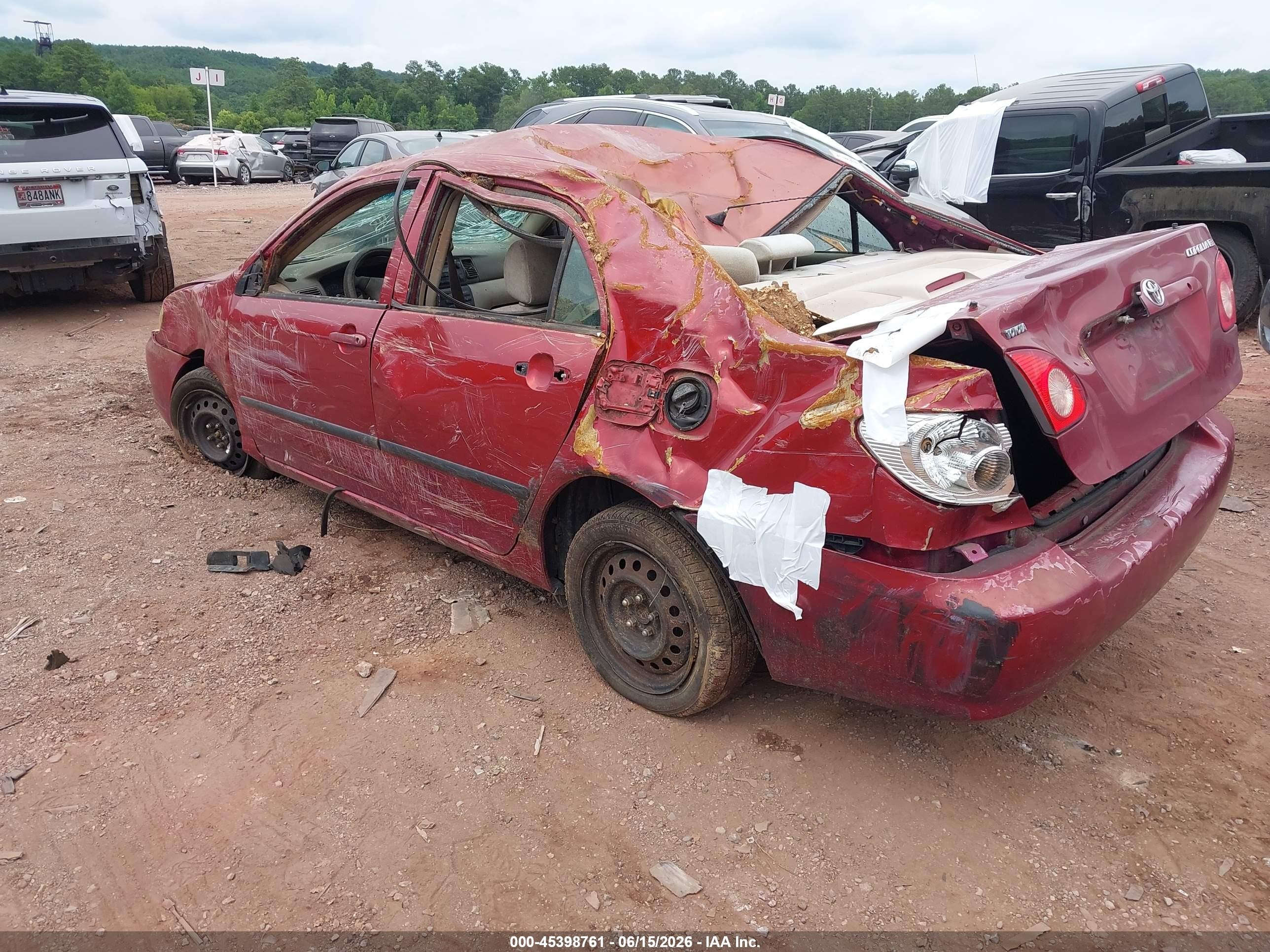 2007 Toyota Corolla Ce Red vin: 2T1BR32E97C848029