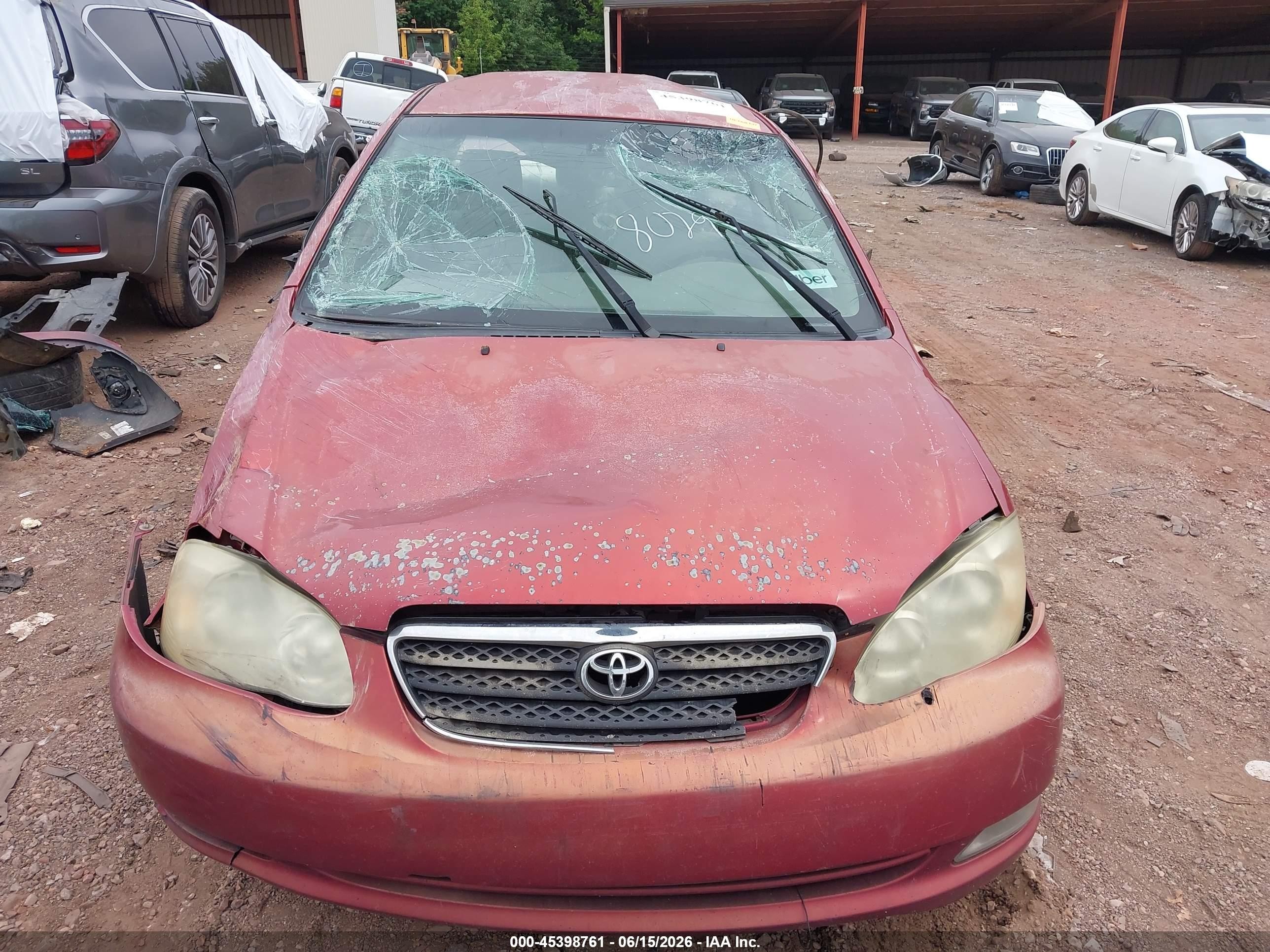 2007 Toyota Corolla Ce Red vin: 2T1BR32E97C848029