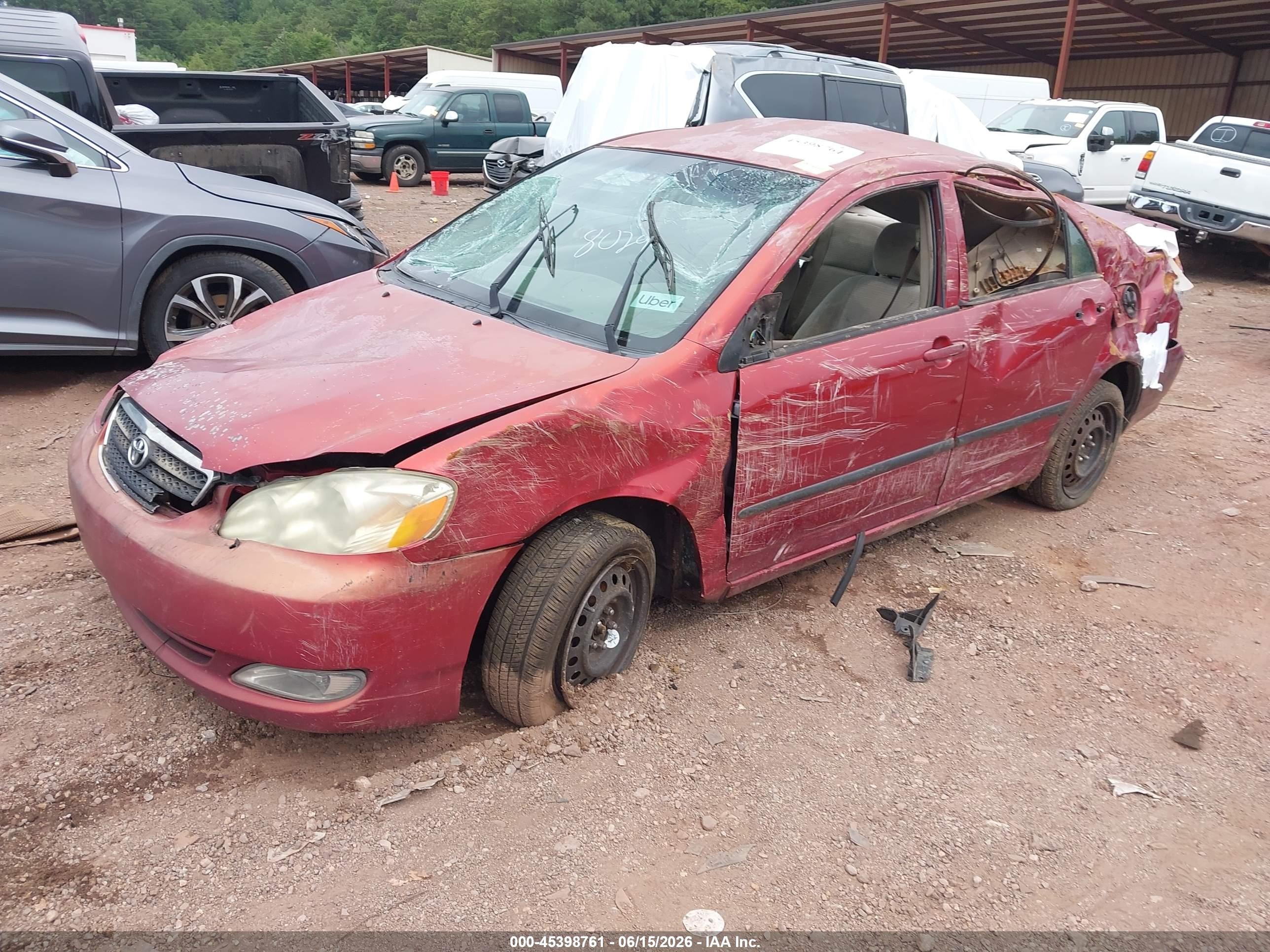 2007 Toyota Corolla Ce Red vin: 2T1BR32E97C848029