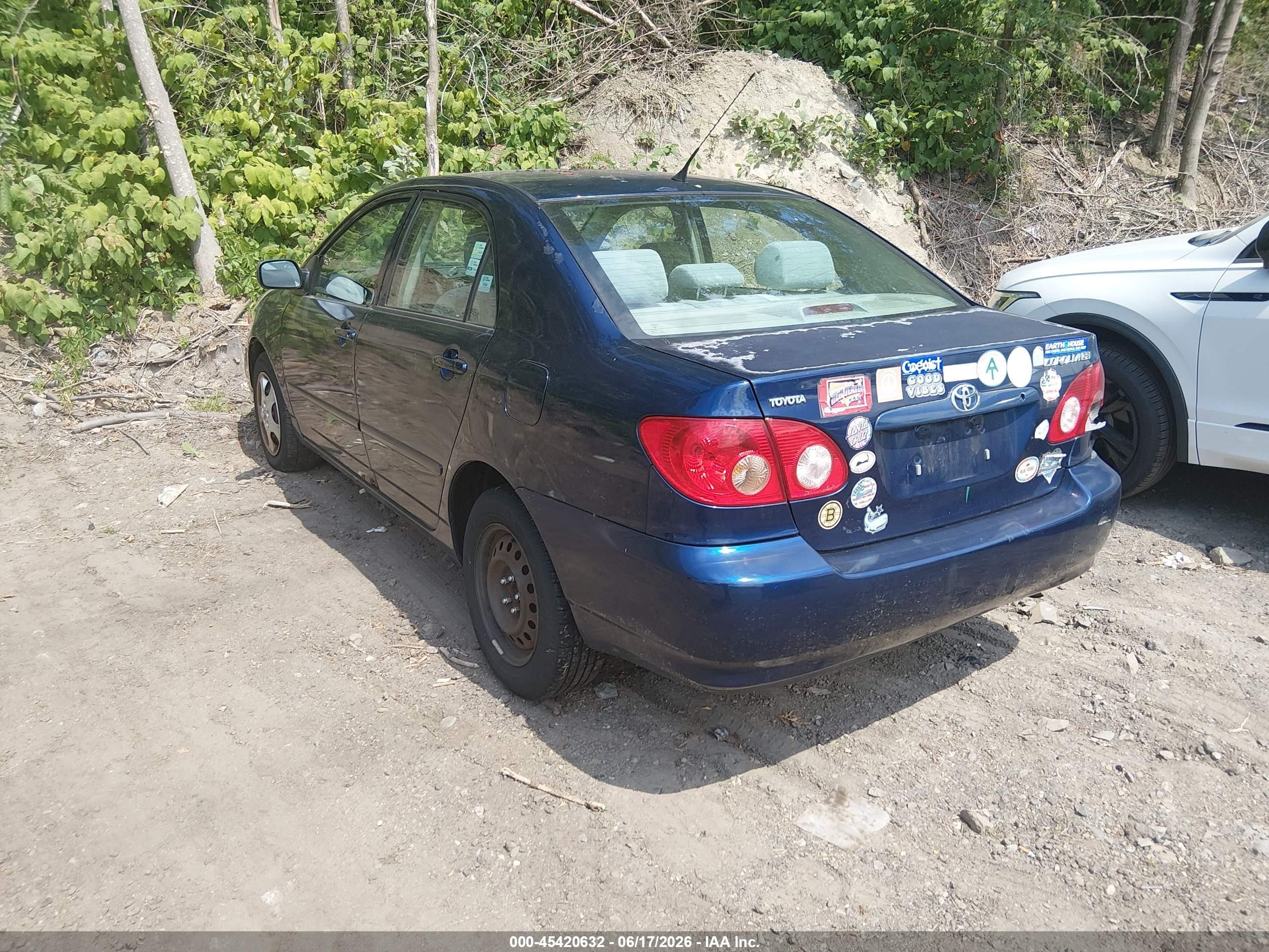 2007 Toyota Corolla Ce Blue vin: 2T1BR32E97C851805