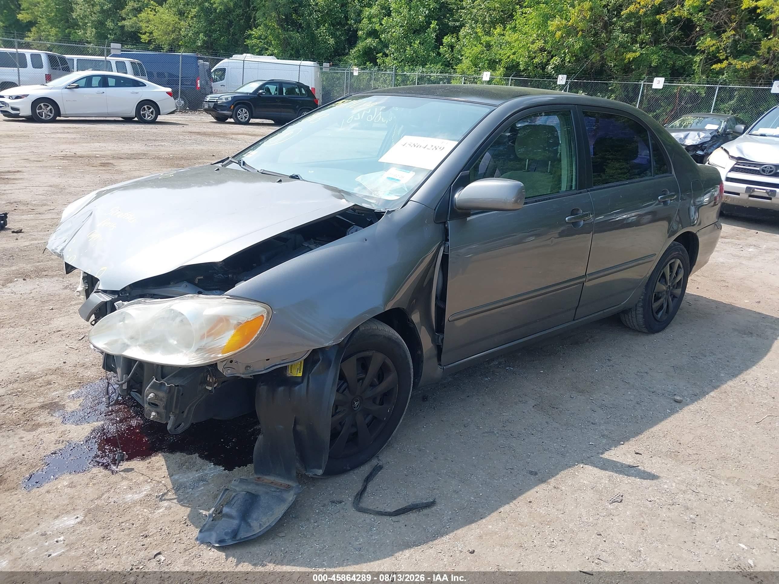 2008 Toyota Corolla Le Серый vin: 2T1BR32E98C870033