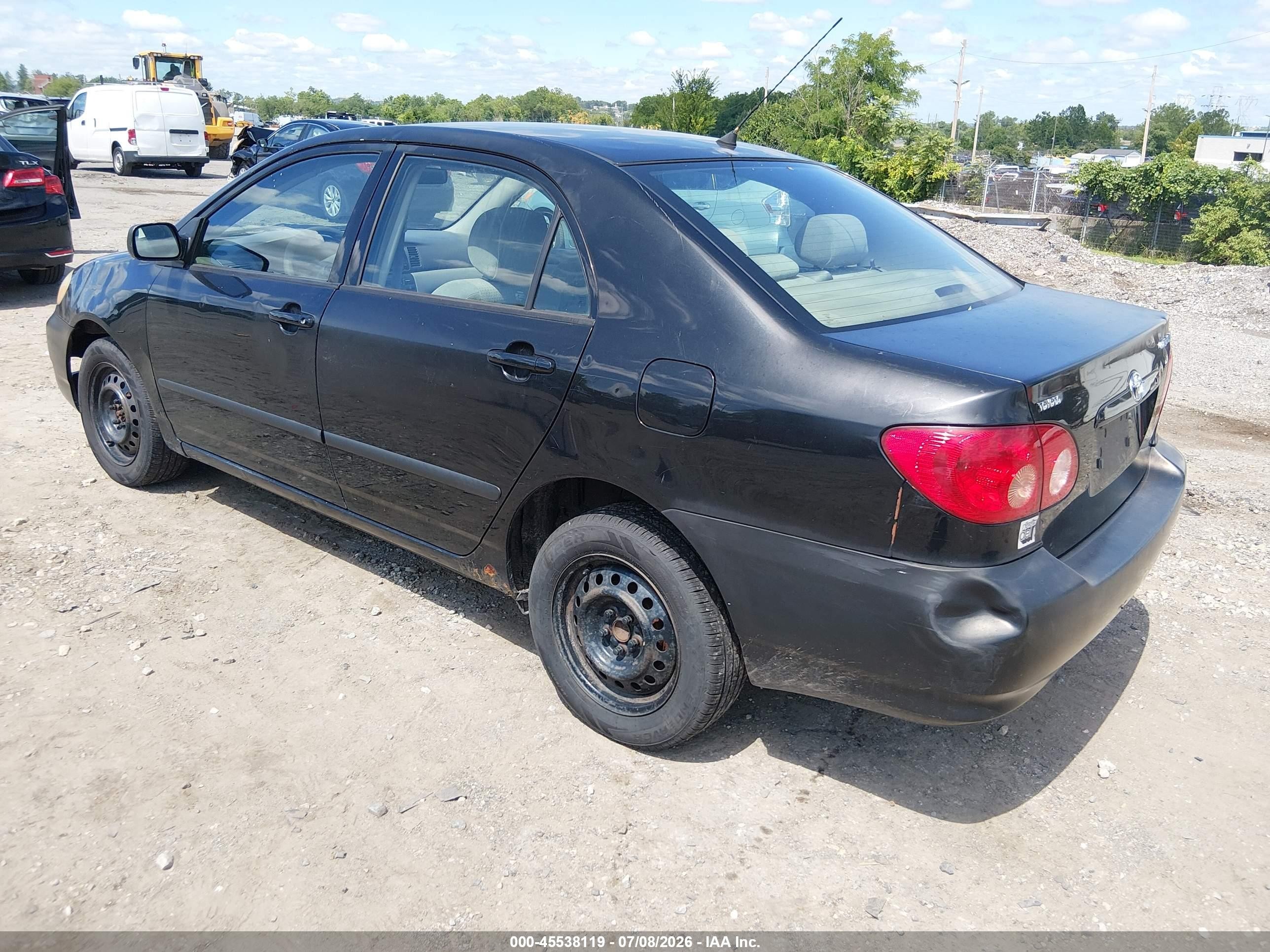 2008 Toyota Corolla Ce Black vin: 2T1BR32E98C938556