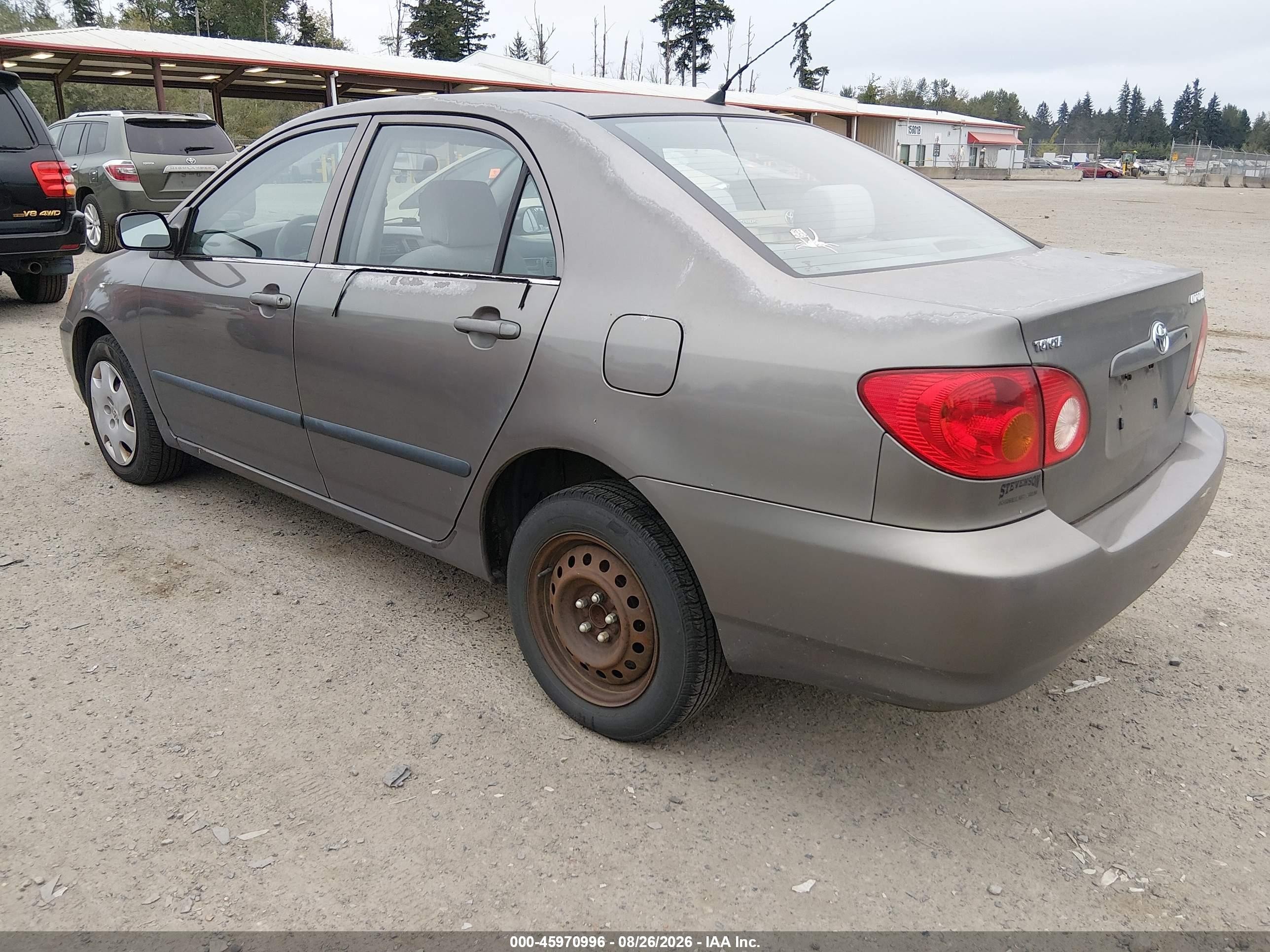 2003 Toyota Corolla Ce Gray vin: 2T1BR32EX3C024079
