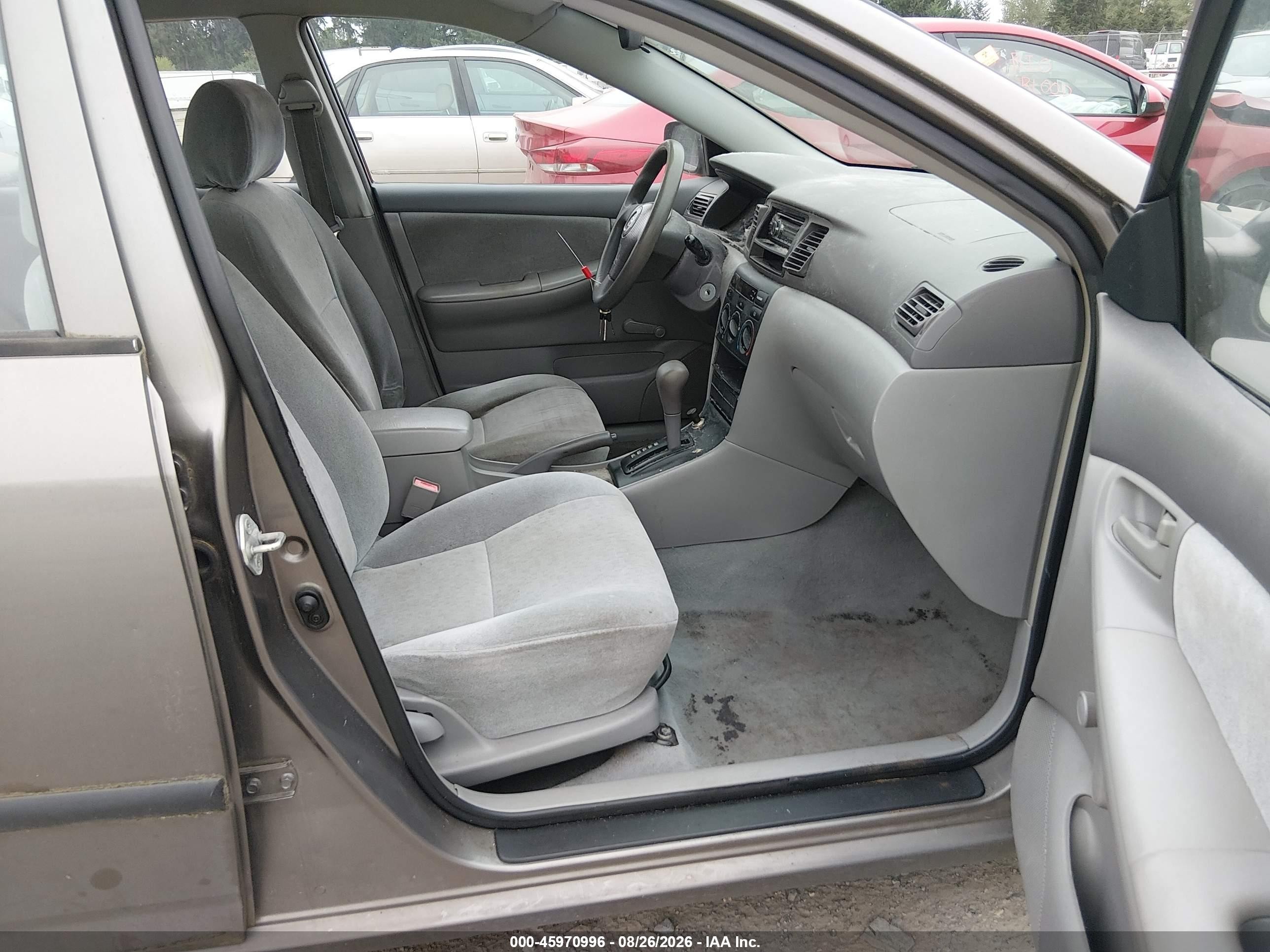 2003 Toyota Corolla Ce Gray vin: 2T1BR32EX3C024079