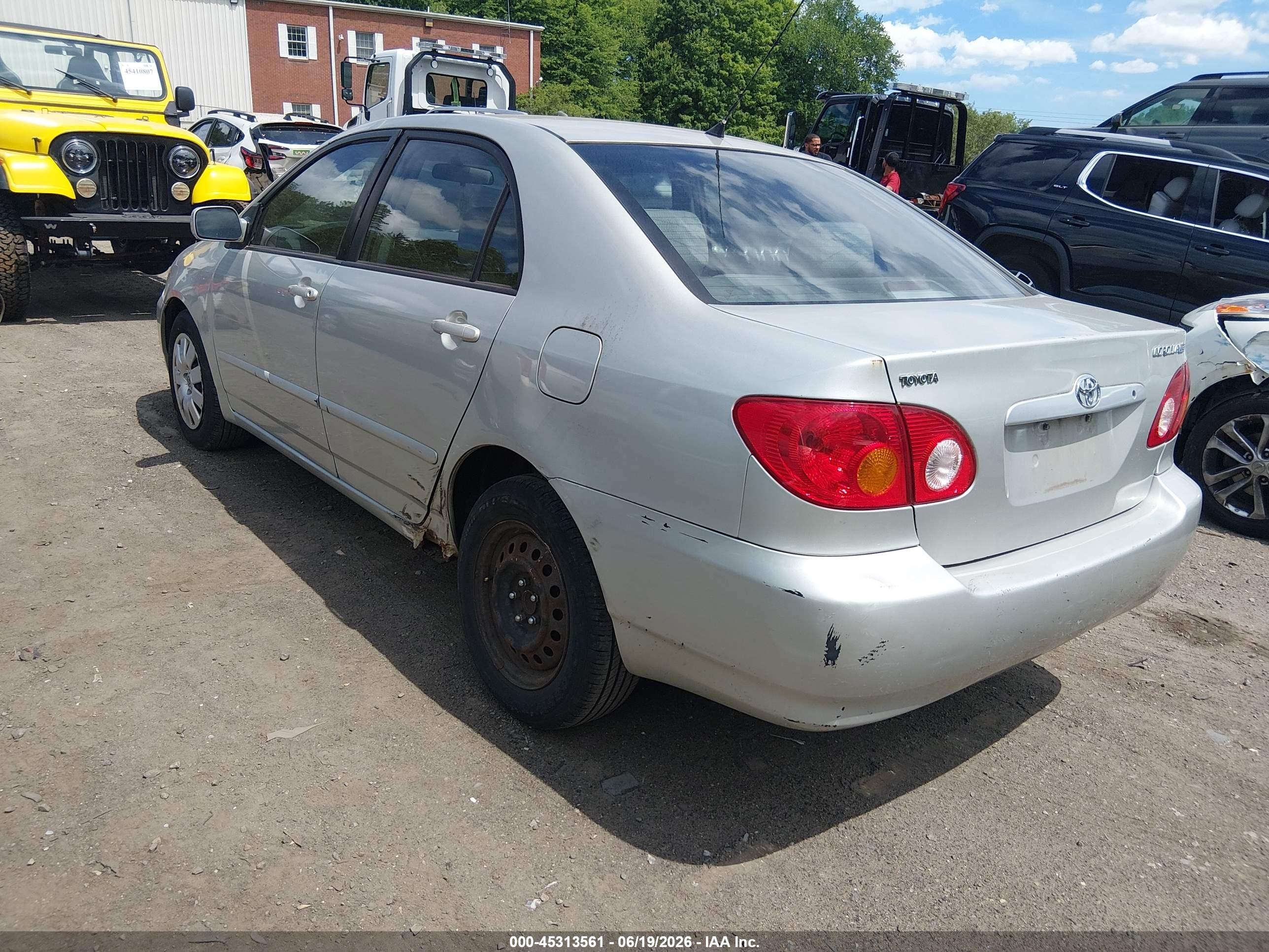 2003 Toyota Corolla Le Silver vin: 2T1BR32EX3C109178