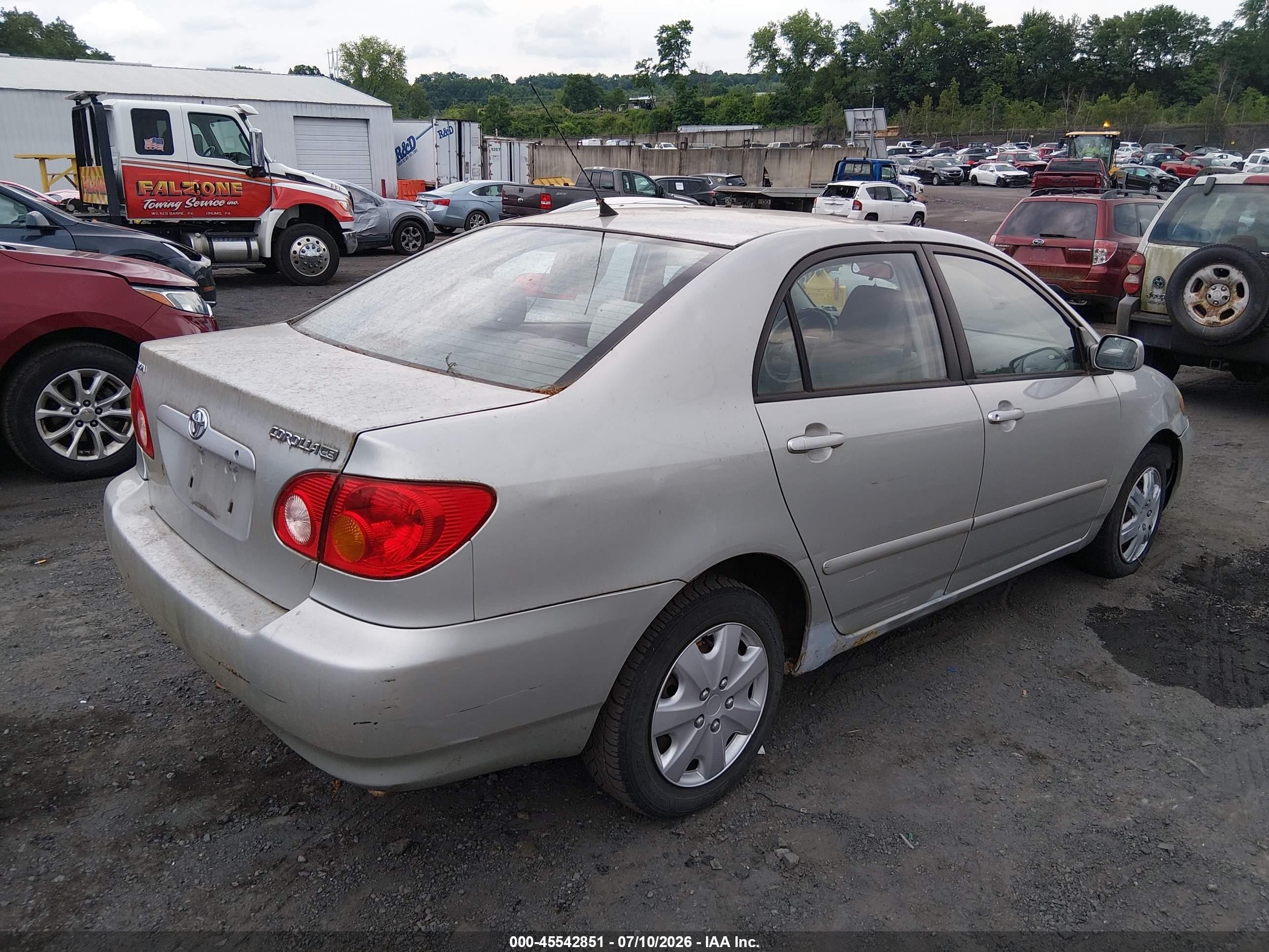 2003 Toyota Corolla Le Серебряный vin: 2T1BR32EX3C165542