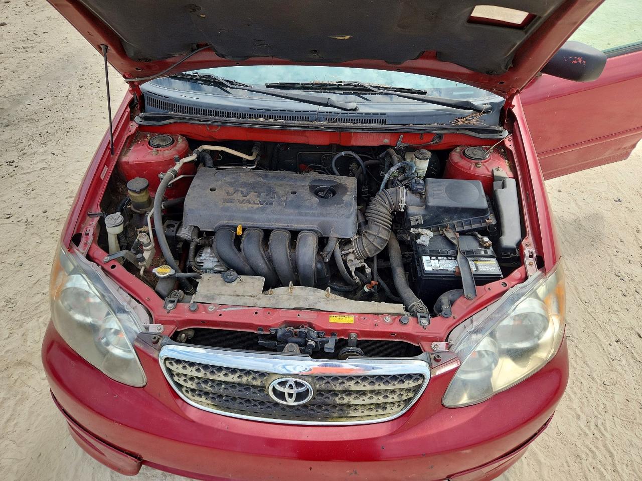 2005 Toyota Corolla S Red vin: 2T1BR32EX5C451426