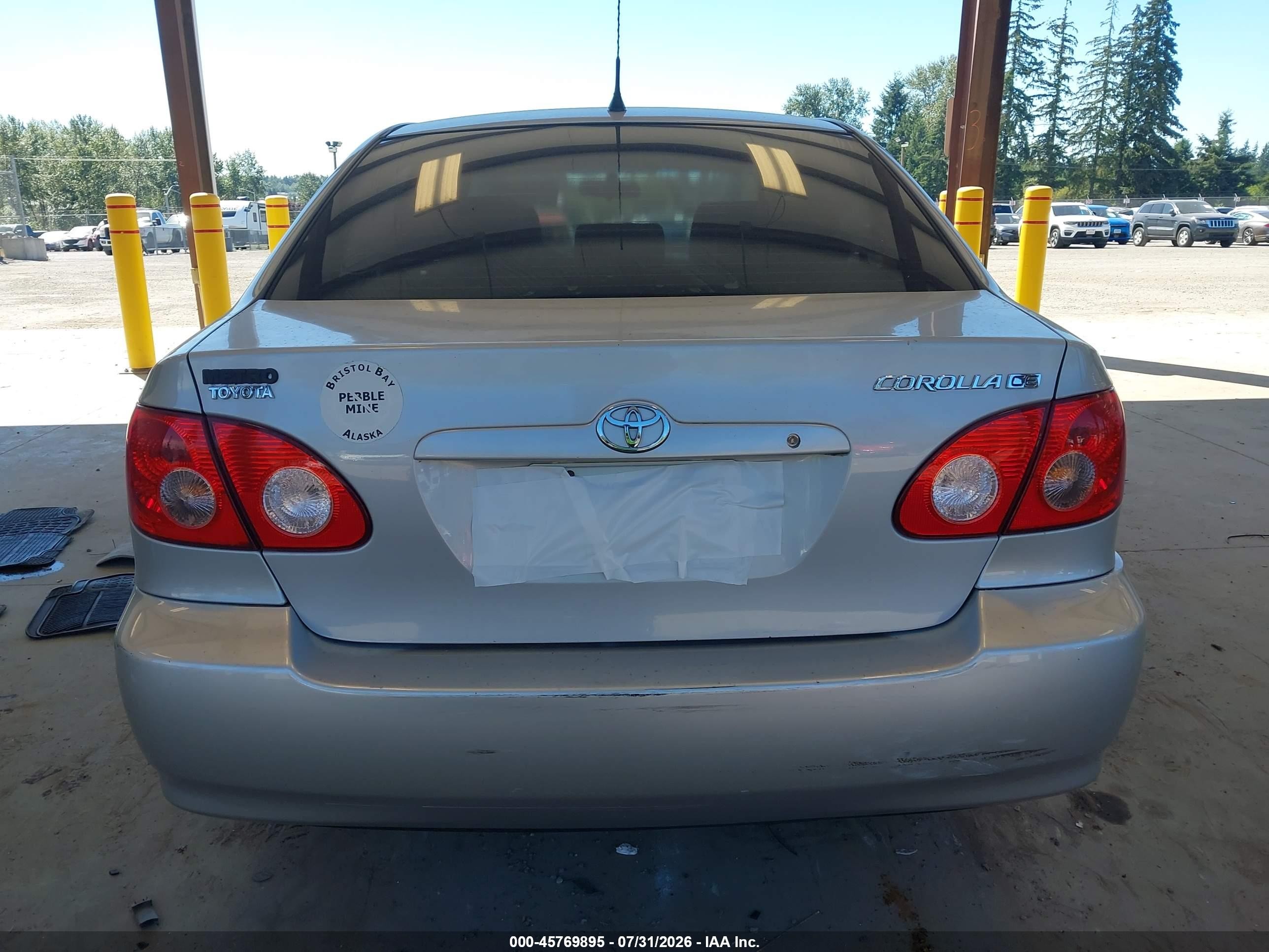 2005 Toyota Corolla Ce/le/s Silver vin: 2T1BR32EX5C864026